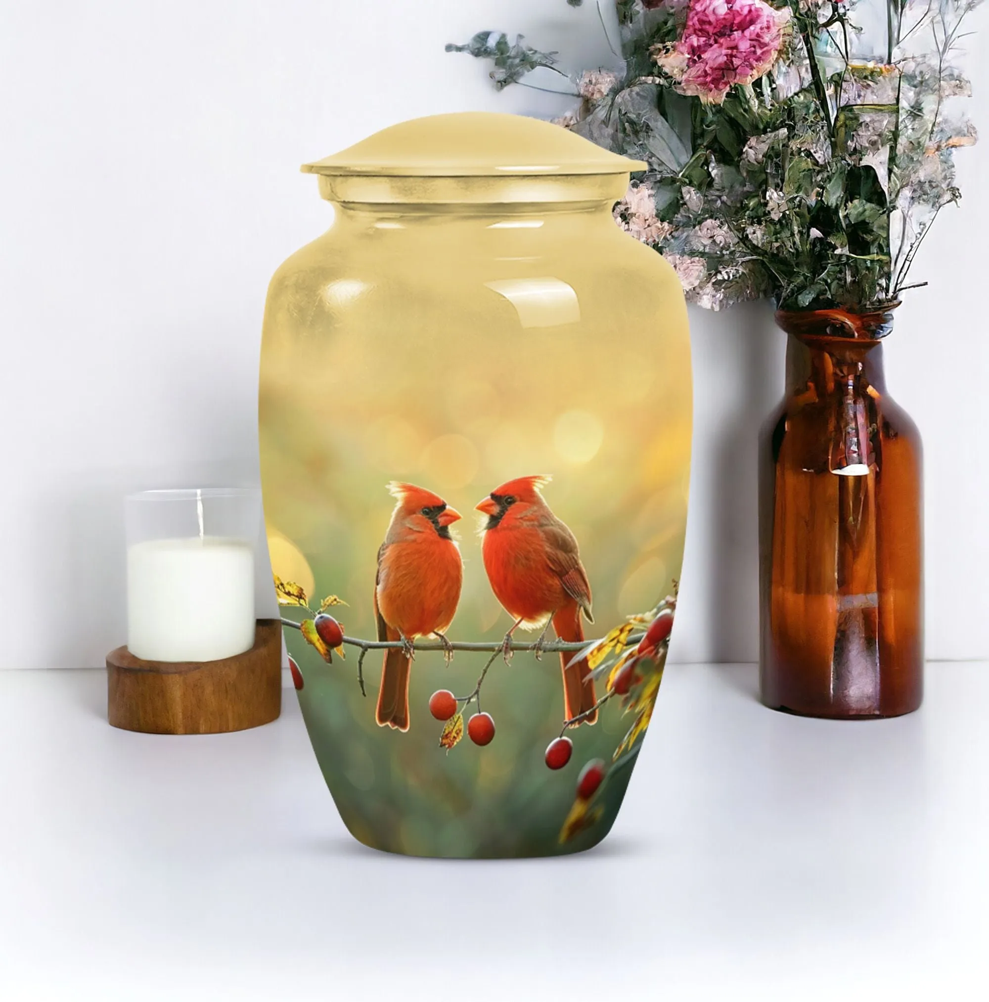 Cardinal Bird Cremation Urn: A Memorable Homage for Adults