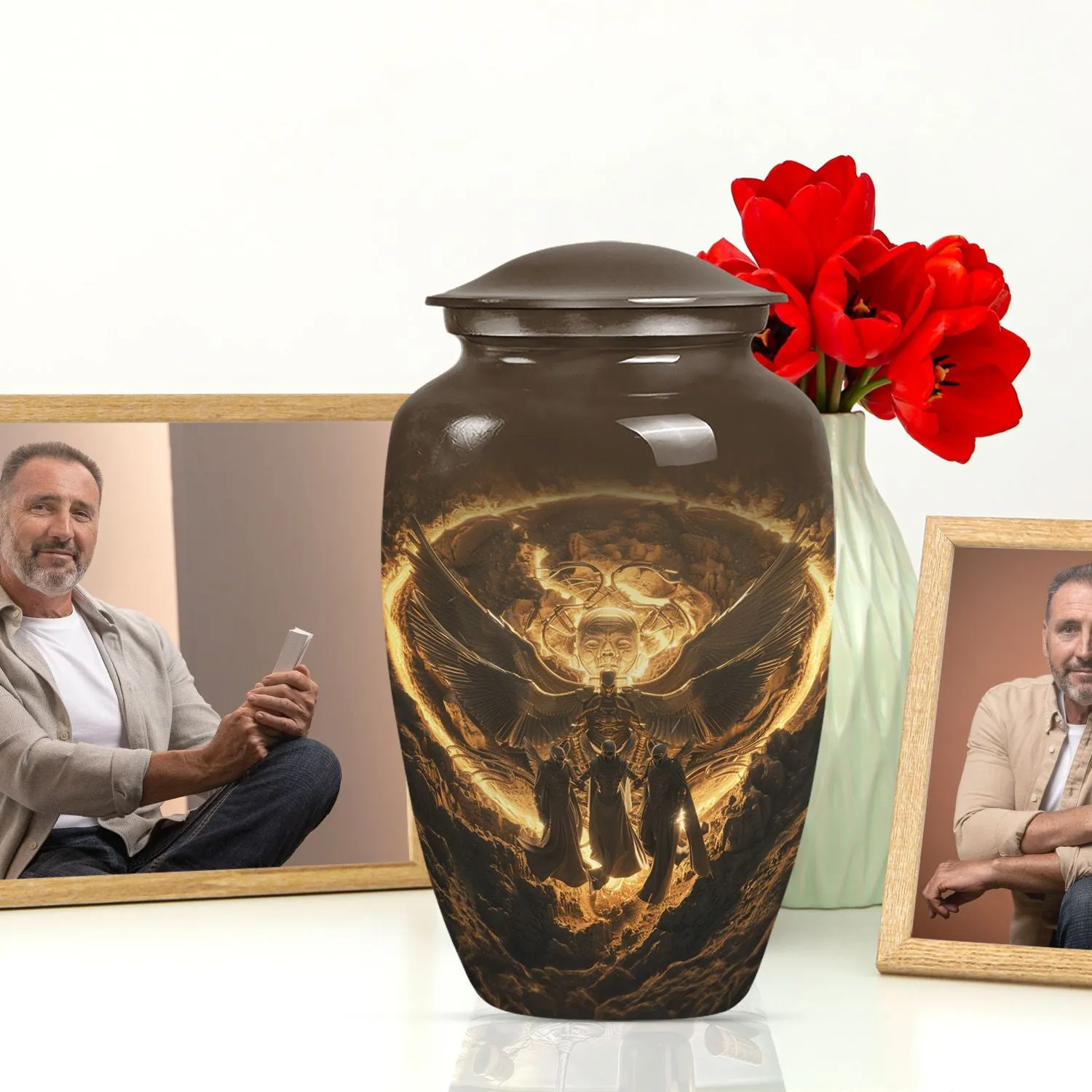 Catholic Burial Majesty: Grand Memorial Urn for a Unique Rest