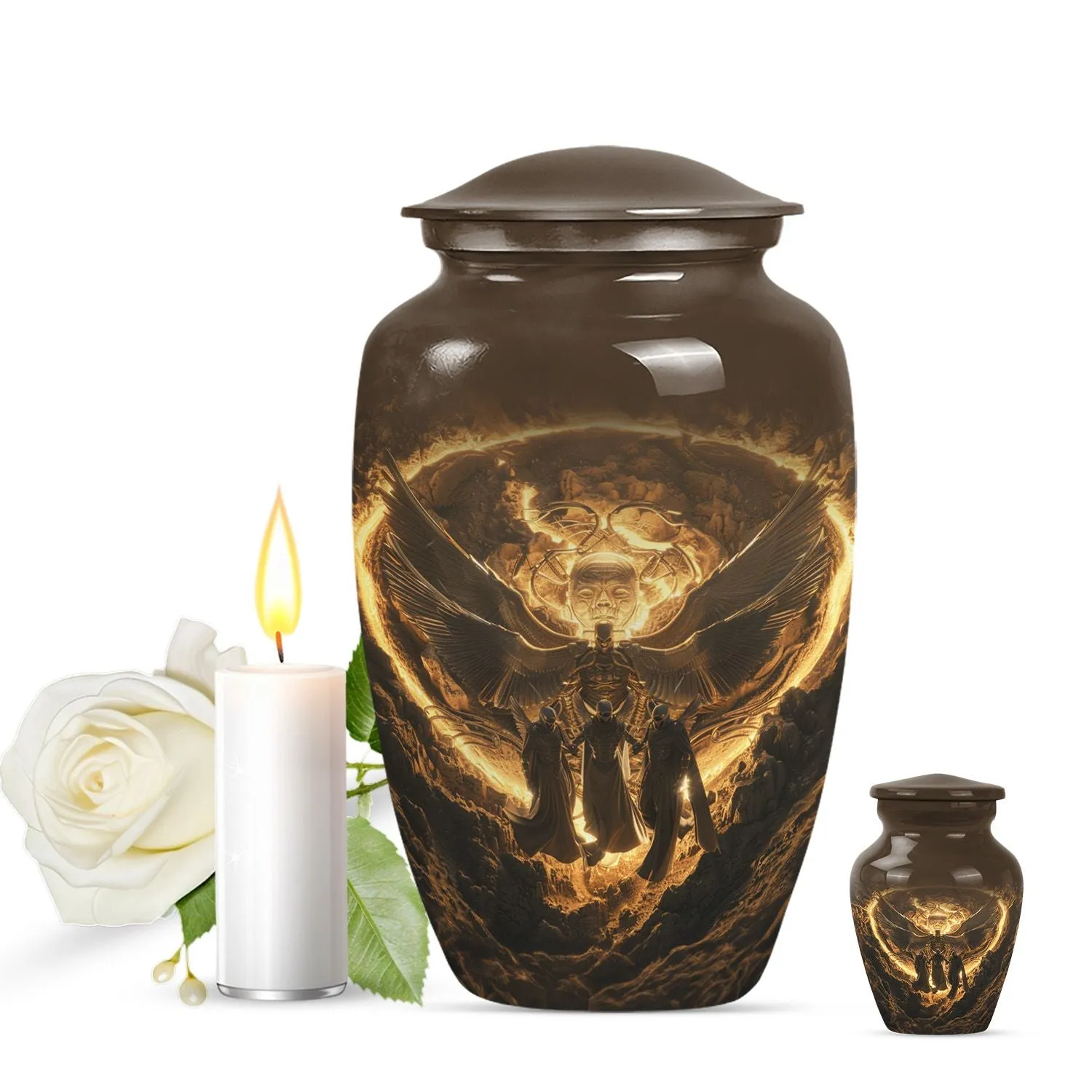 Catholic Burial Majesty: Grand Memorial Urn for a Unique Rest