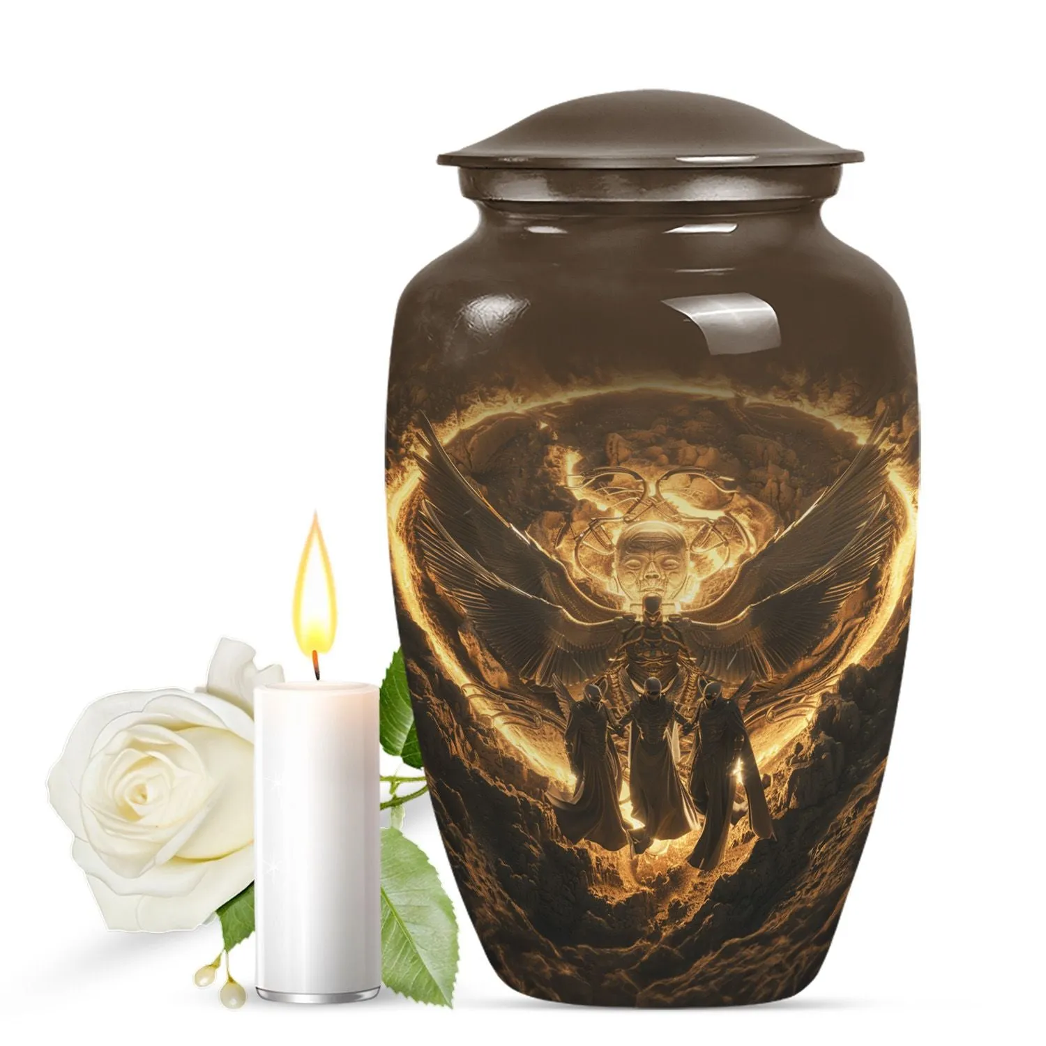 Catholic Burial Majesty: Grand Memorial Urn for a Unique Rest