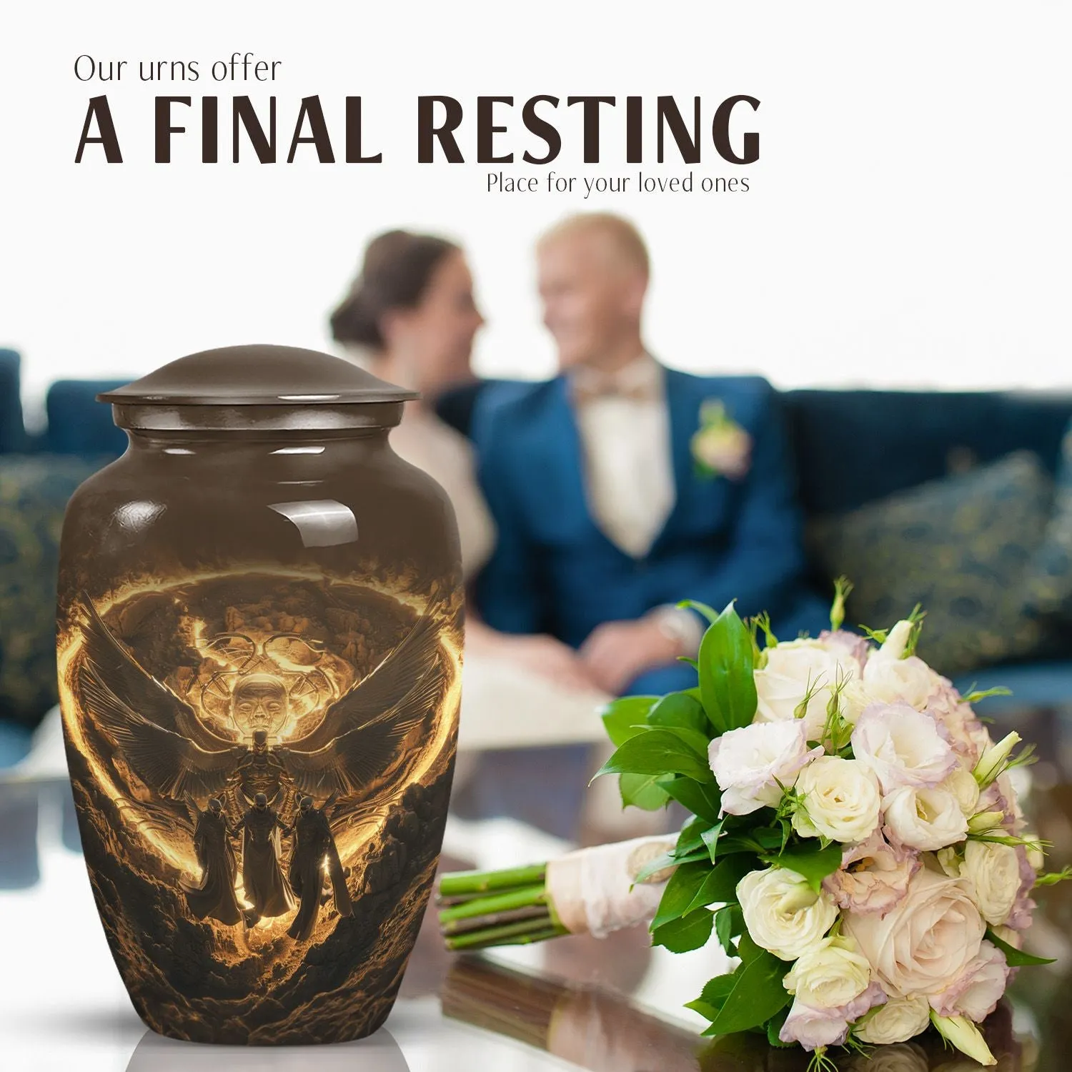 Catholic Burial Majesty: Grand Memorial Urn for a Unique Rest