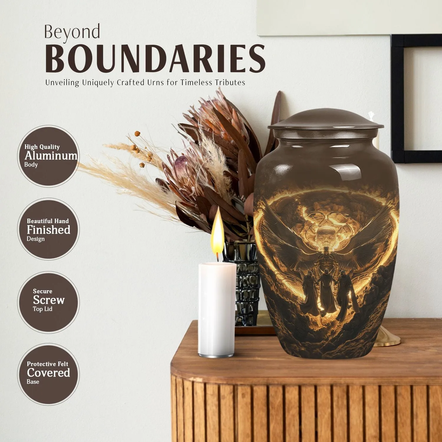 Catholic Burial Majesty: Grand Memorial Urn for a Unique Rest