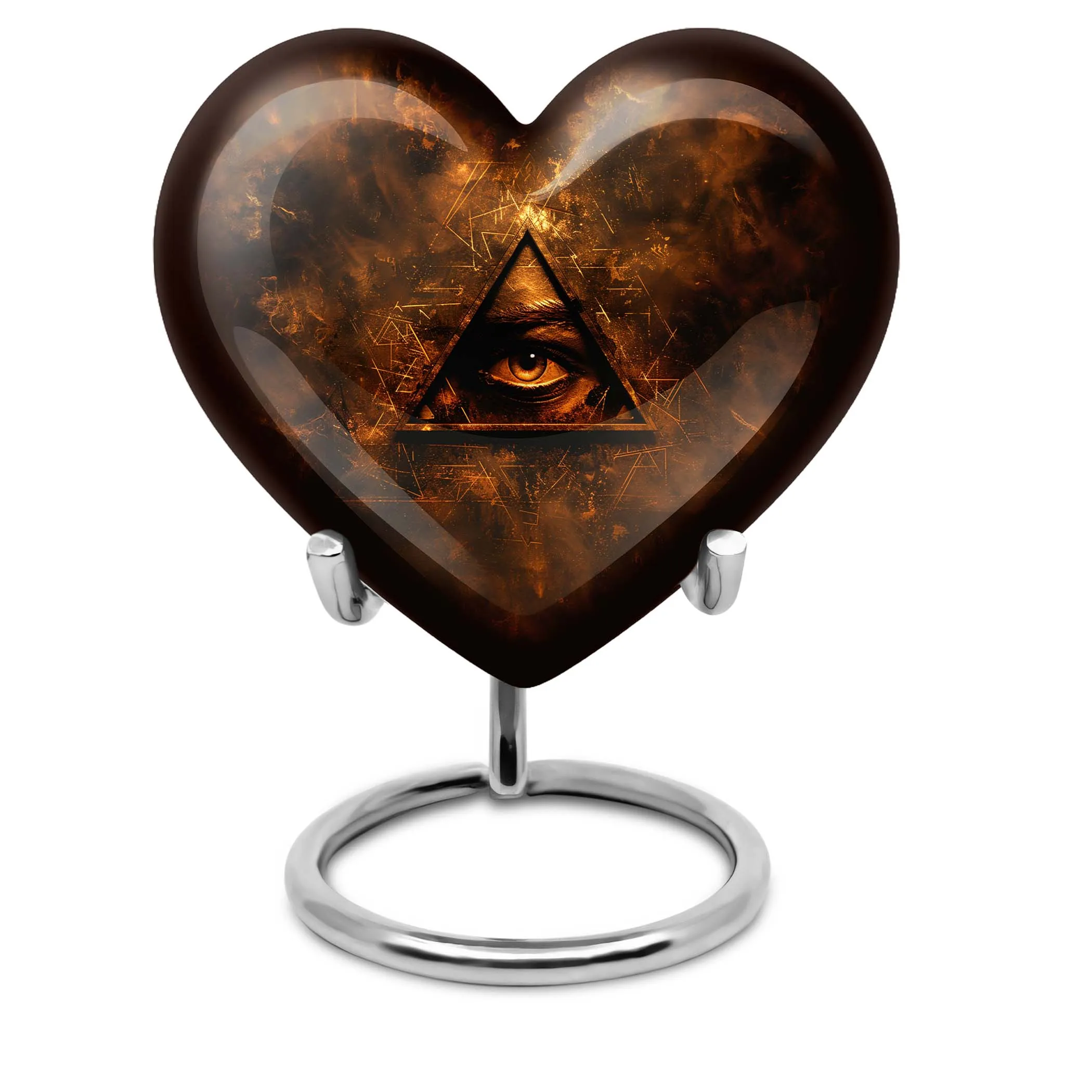 Catholic Heart Memory Keeper: Memorial Urn Shaped in Tender Care