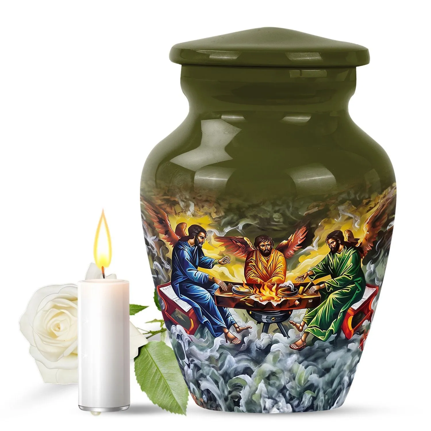Catholic Urn - Engraveable Cremation Urn for Cherished Memorials