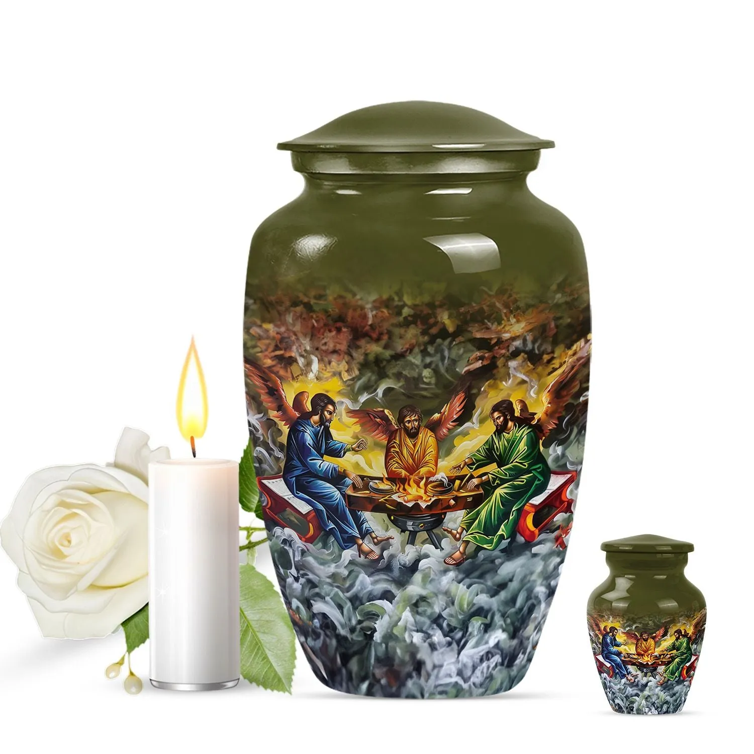Catholic Urn - Engraveable Cremation Urn for Cherished Memorials