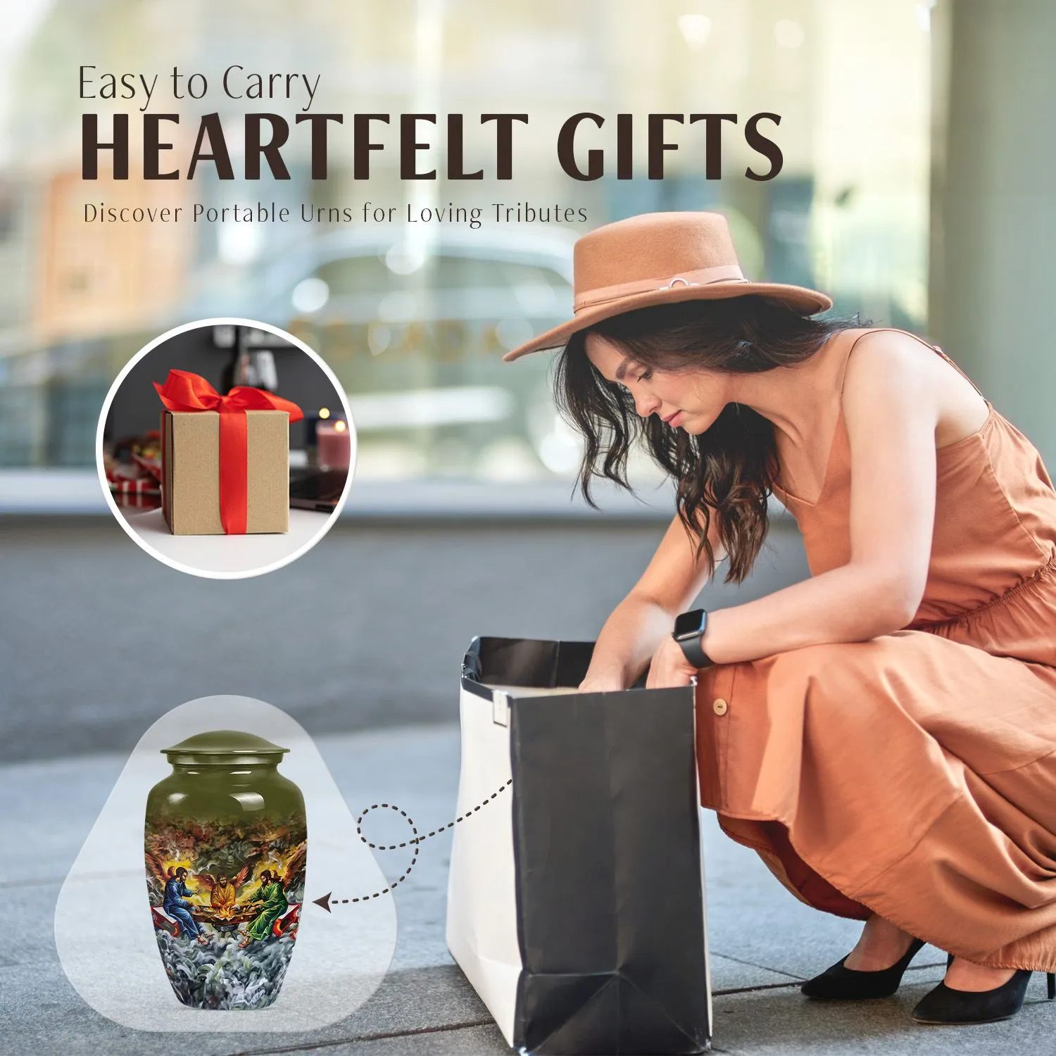 Catholic Urn - Engraveable Cremation Urn for Cherished Memorials