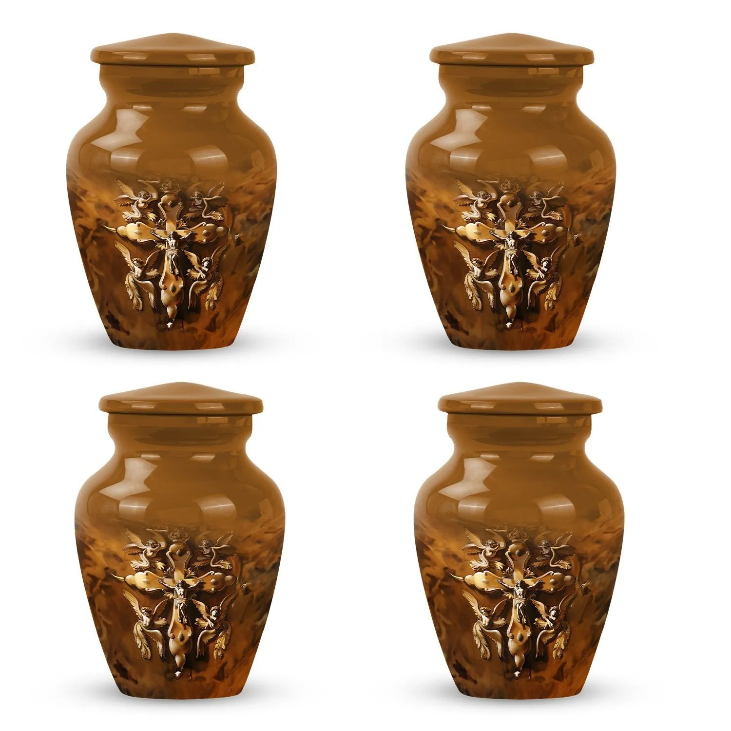 Catholic Urn for Ashes - Miniature Keepsake Urn For Human Ashes