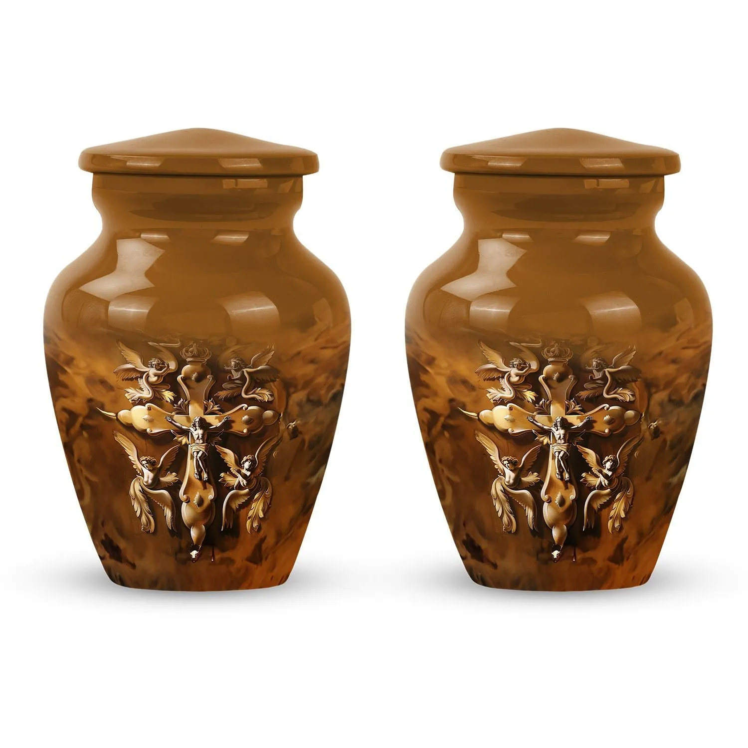 Catholic Urn for Ashes - Miniature Keepsake Urn For Human Ashes