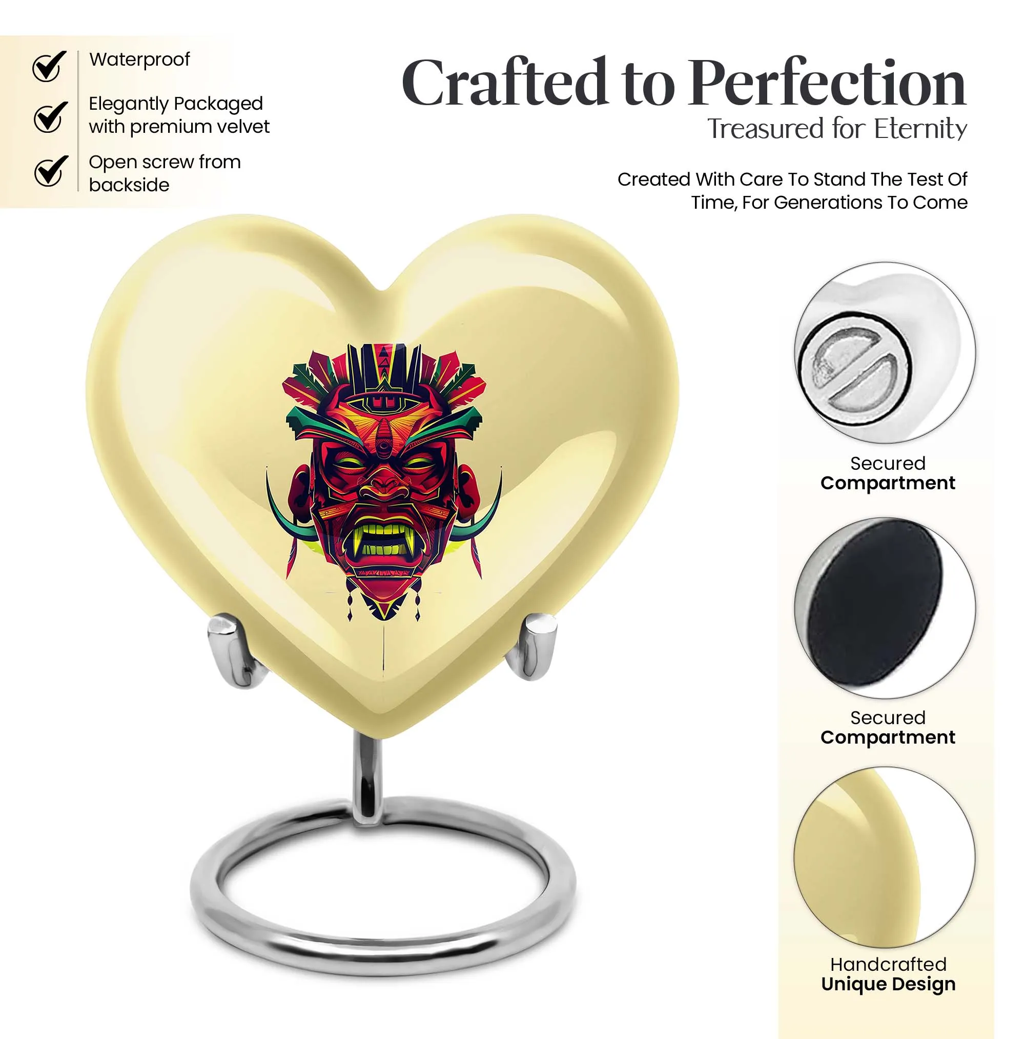 Cherished Native American Inspired Cremation Dad Urn, A Symbolic