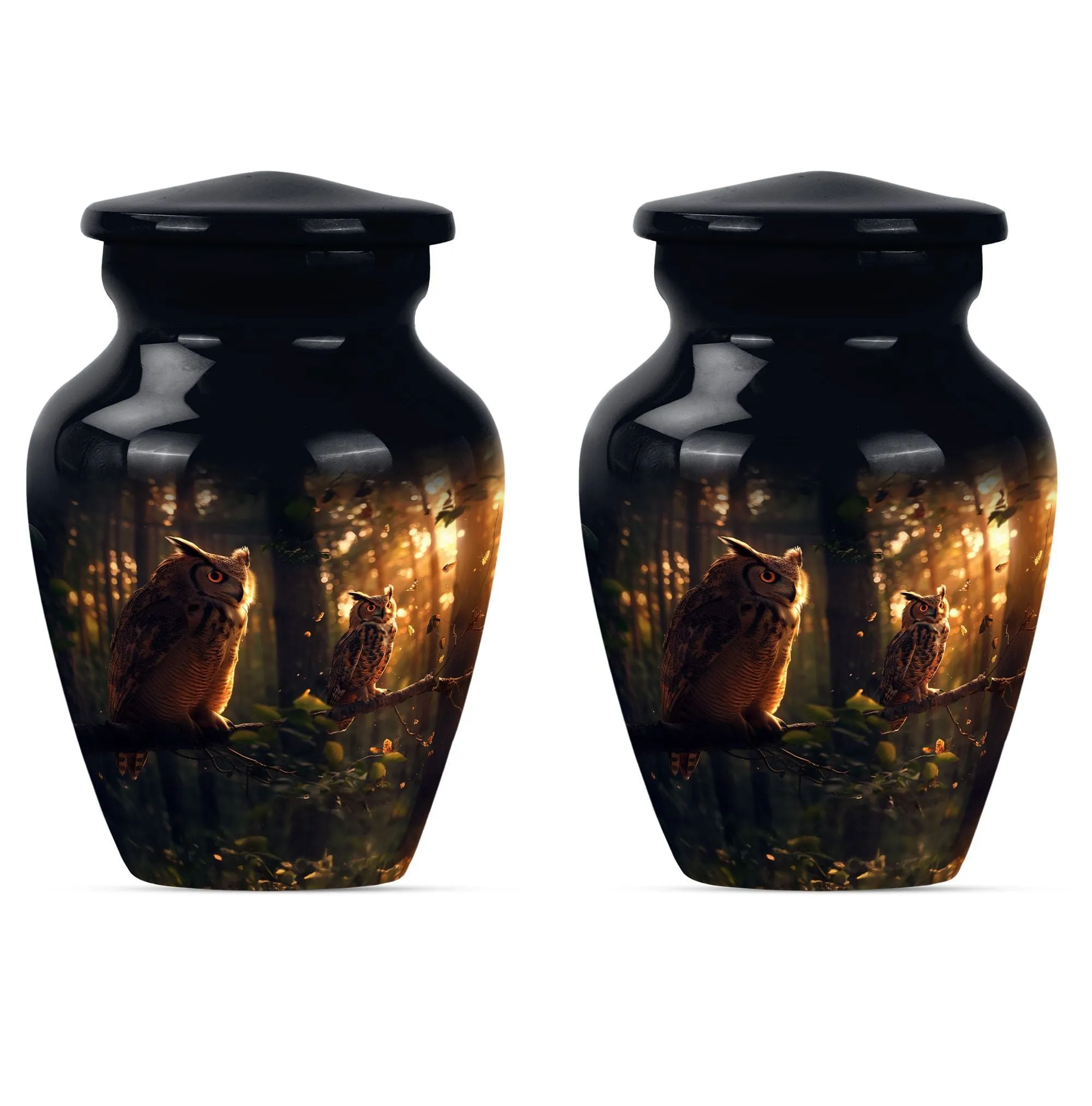 Cherished Passage: Owl-Themed Cremation Urn for Eternal Memories