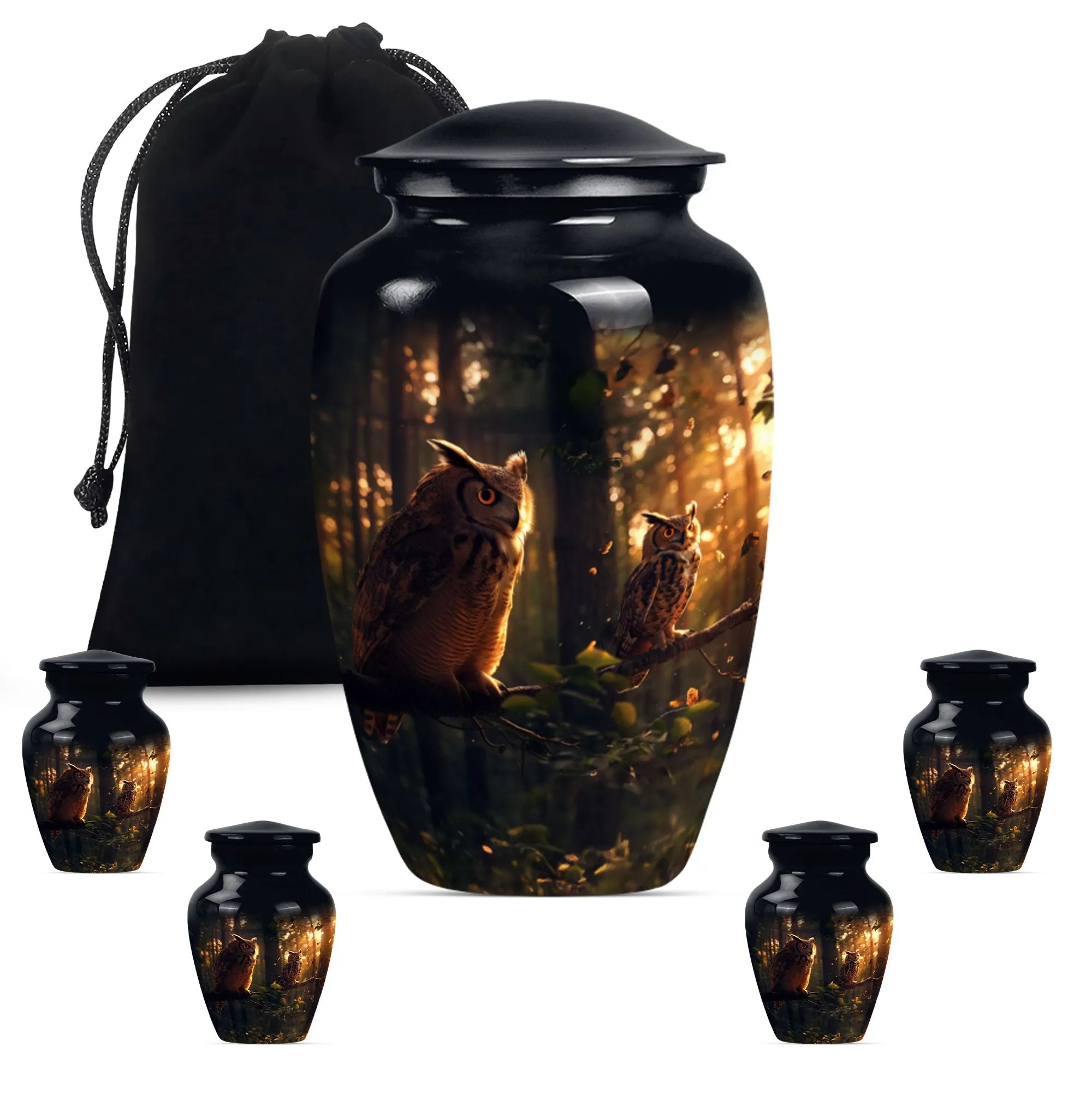 Cherished Passage: Owl-Themed Cremation Urn for Eternal Memories