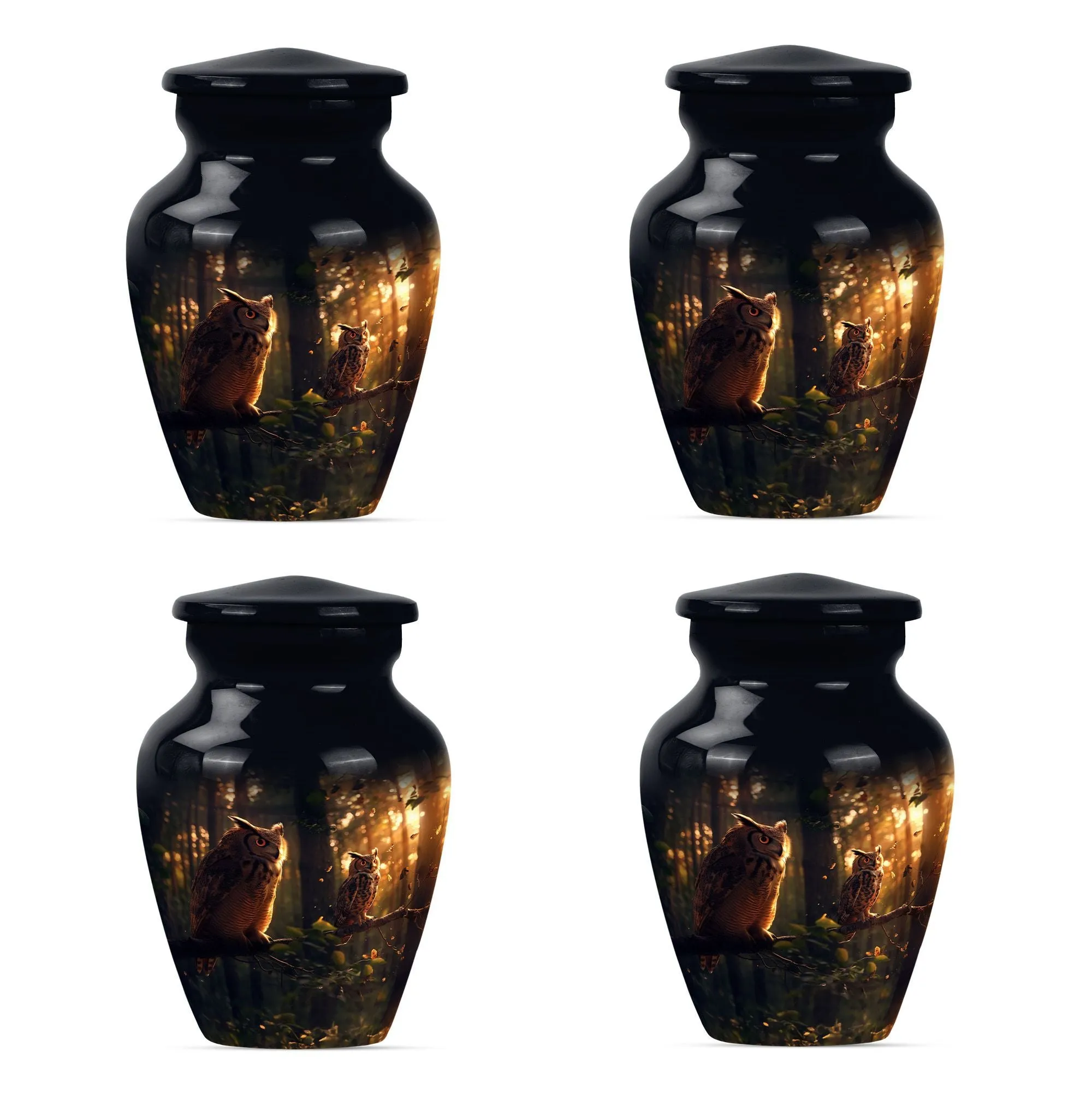 Cherished Passage: Owl-Themed Cremation Urn for Eternal Memories