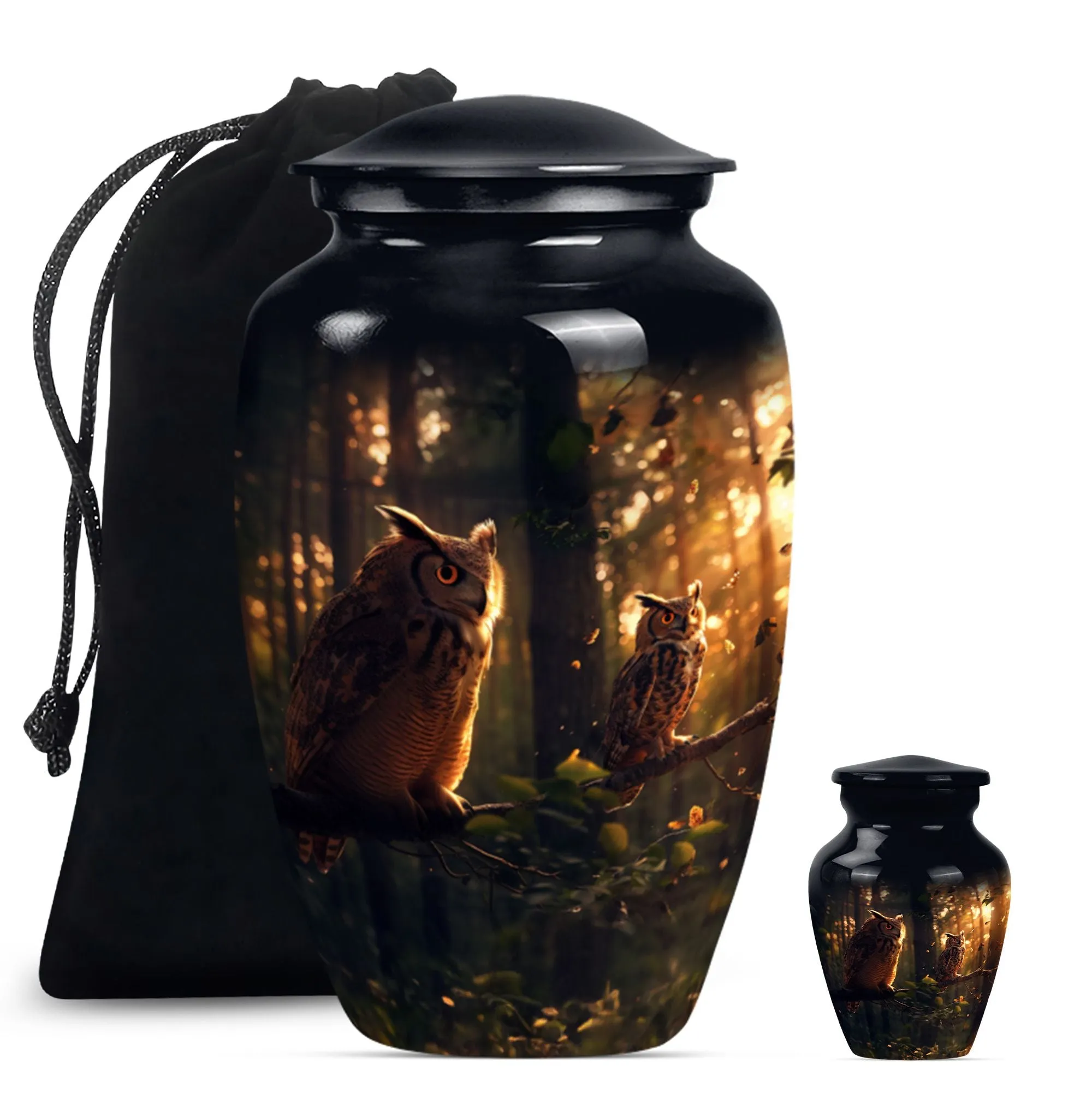 Cherished Passage: Owl-Themed Cremation Urn for Eternal Memories