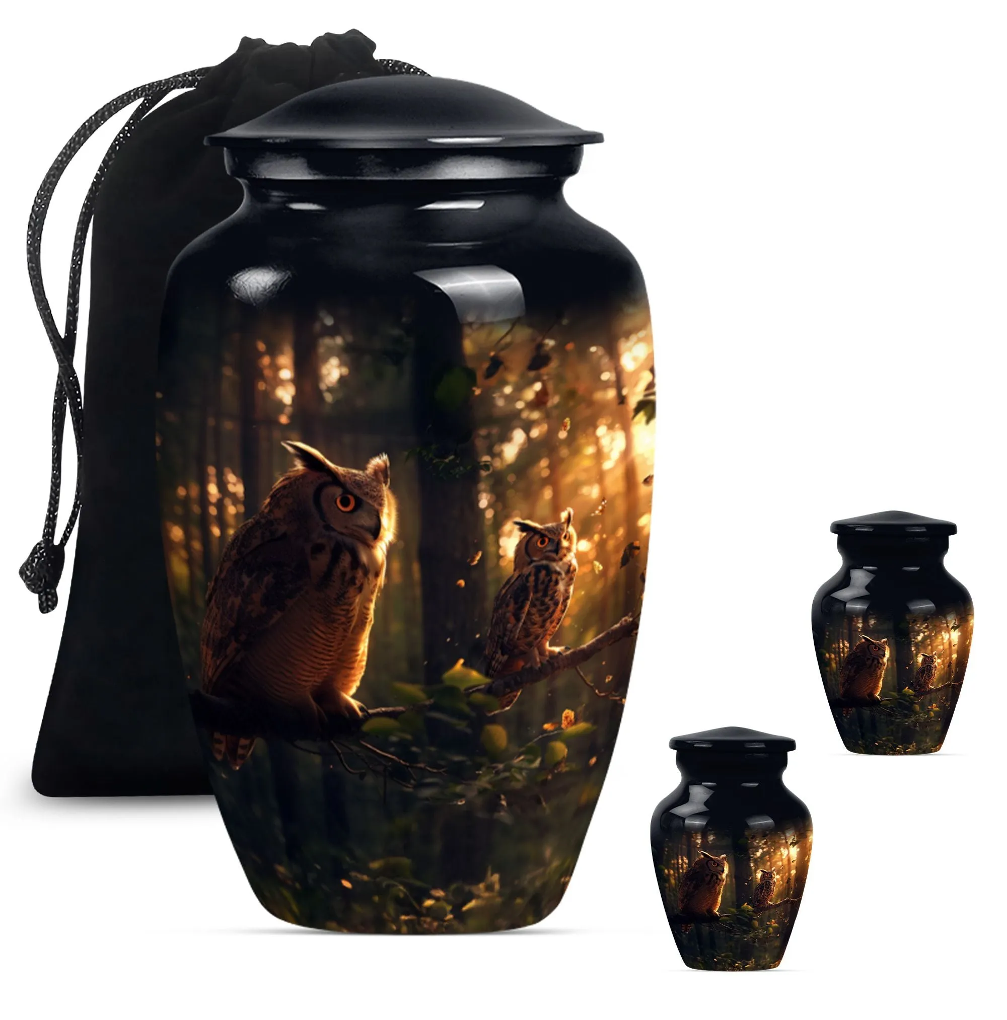 Cherished Passage: Owl-Themed Cremation Urn for Eternal Memories