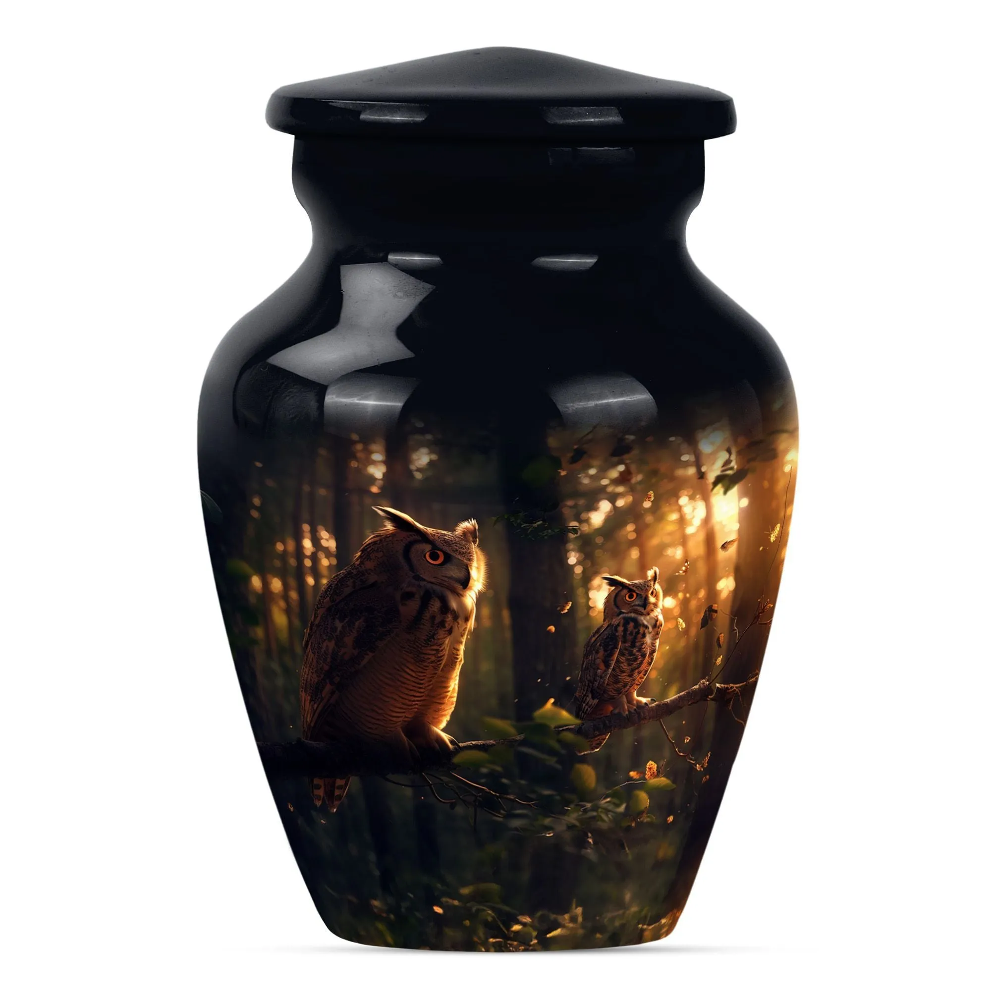 Cherished Passage: Owl-Themed Cremation Urn for Eternal Memories