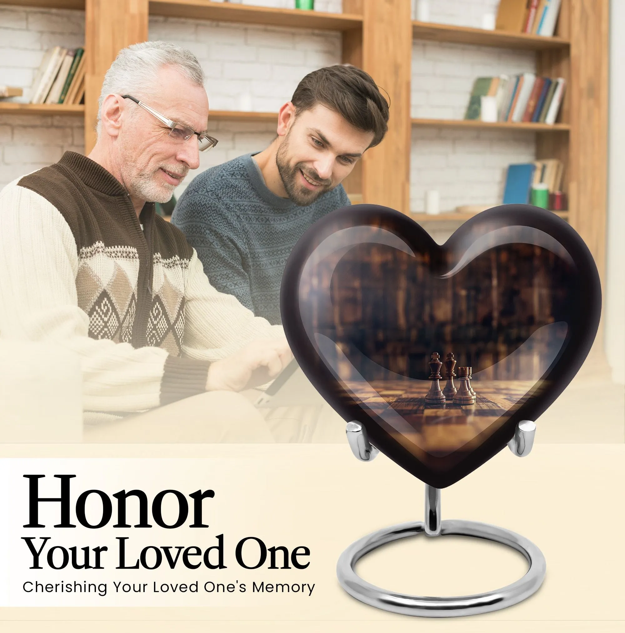 Chess Game Tribute: Comforting Memorial Urn for Male Adults