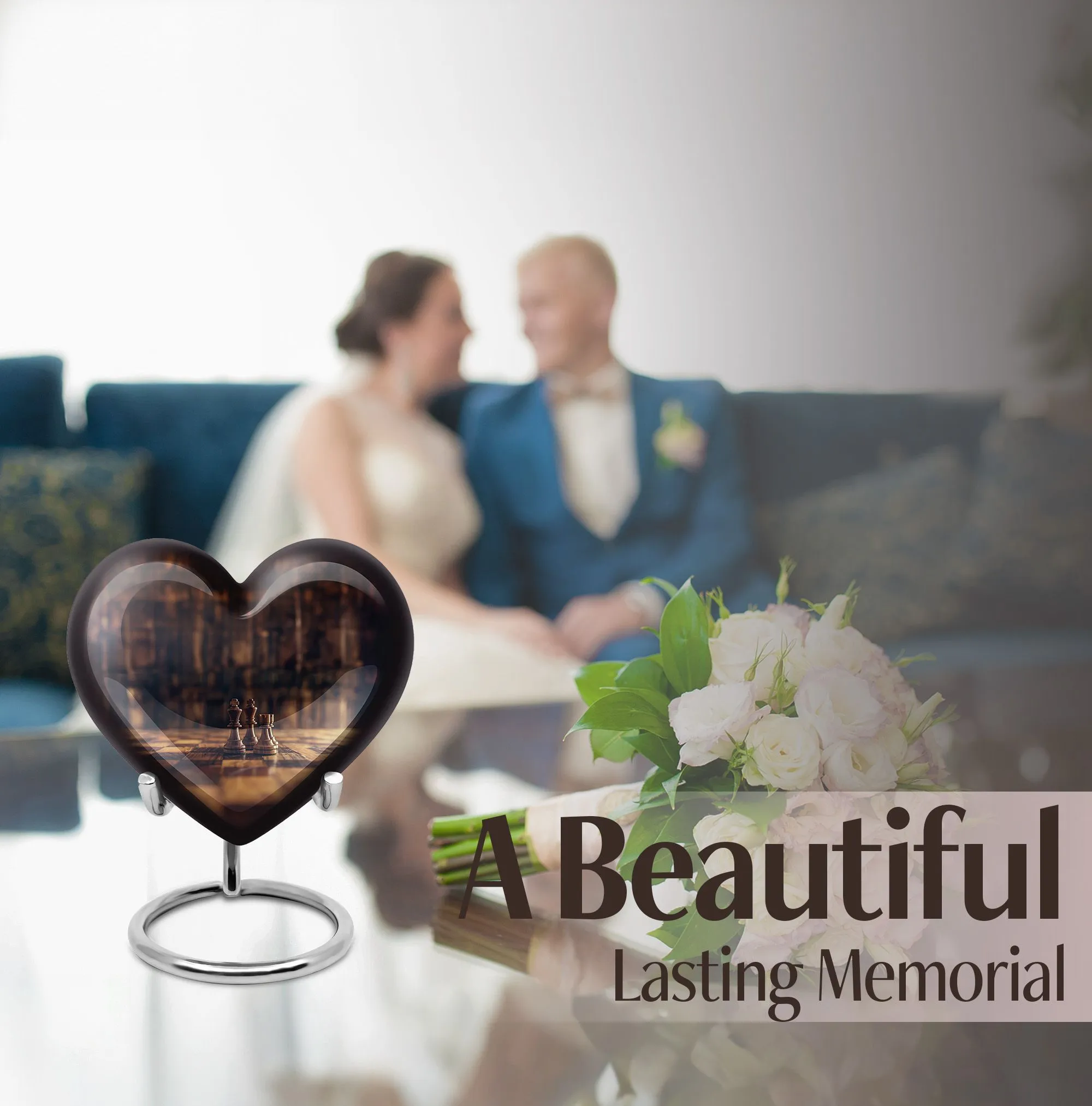Chess Game Tribute: Comforting Memorial Urn for Male Adults