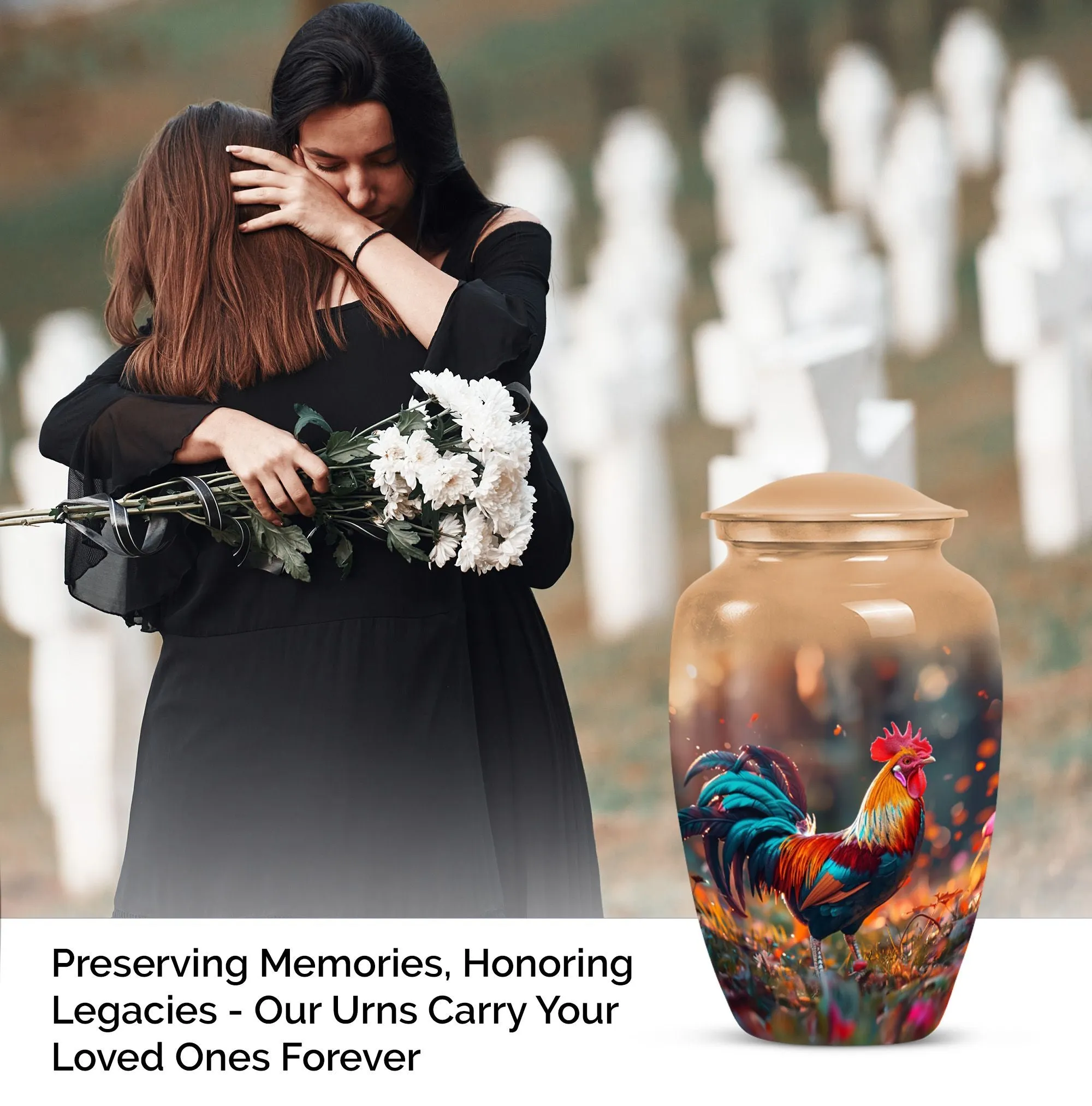 Chicken Urn Tranquility: Personalized Memorial Burial Ash Urns For Humans