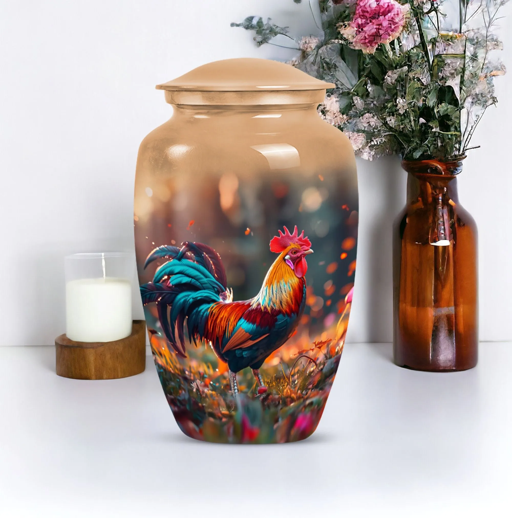 Chicken Urn Tranquility: Personalized Memorial Burial Ash Urns For Humans