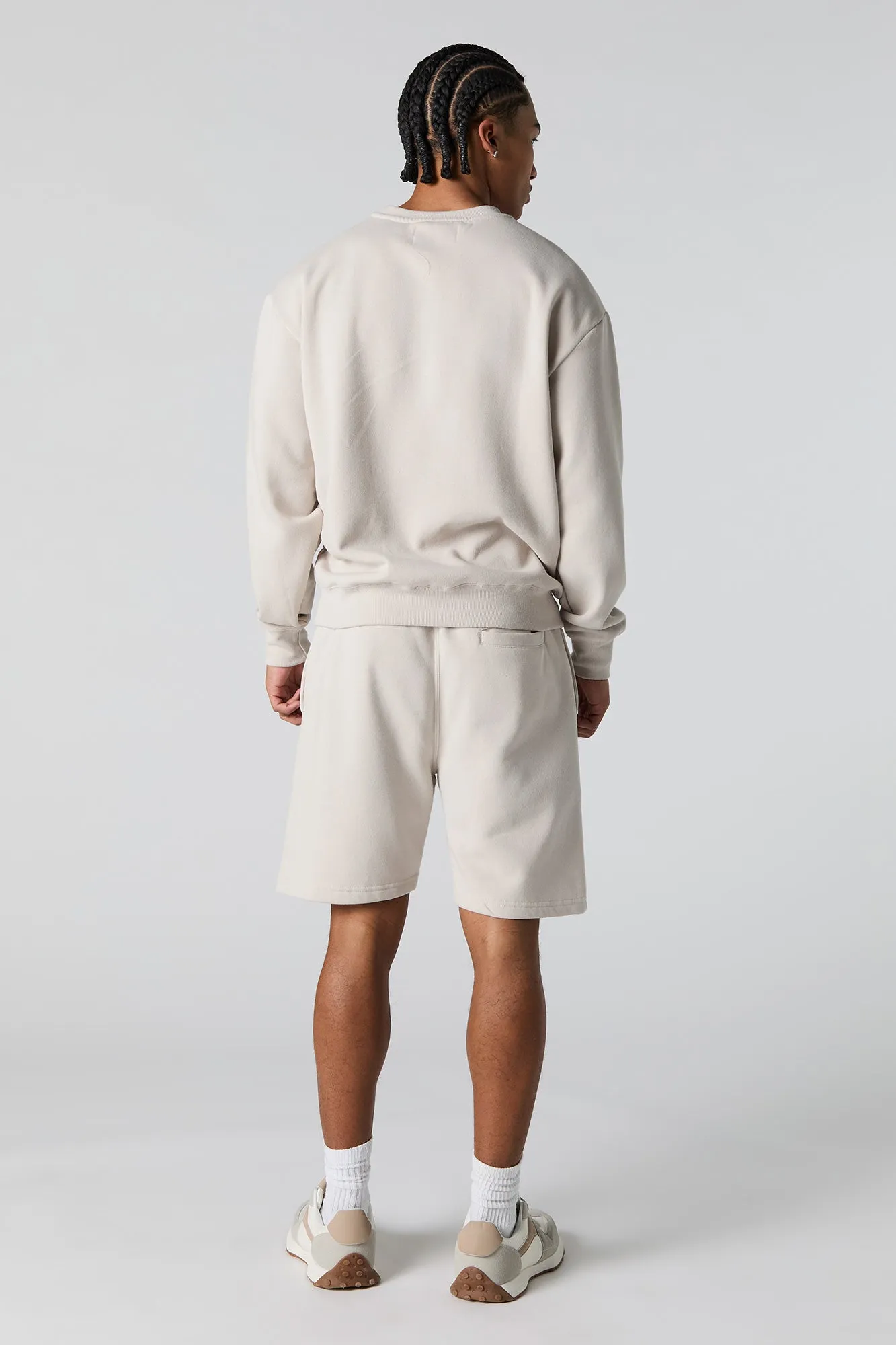 City Embossed Fleece Short