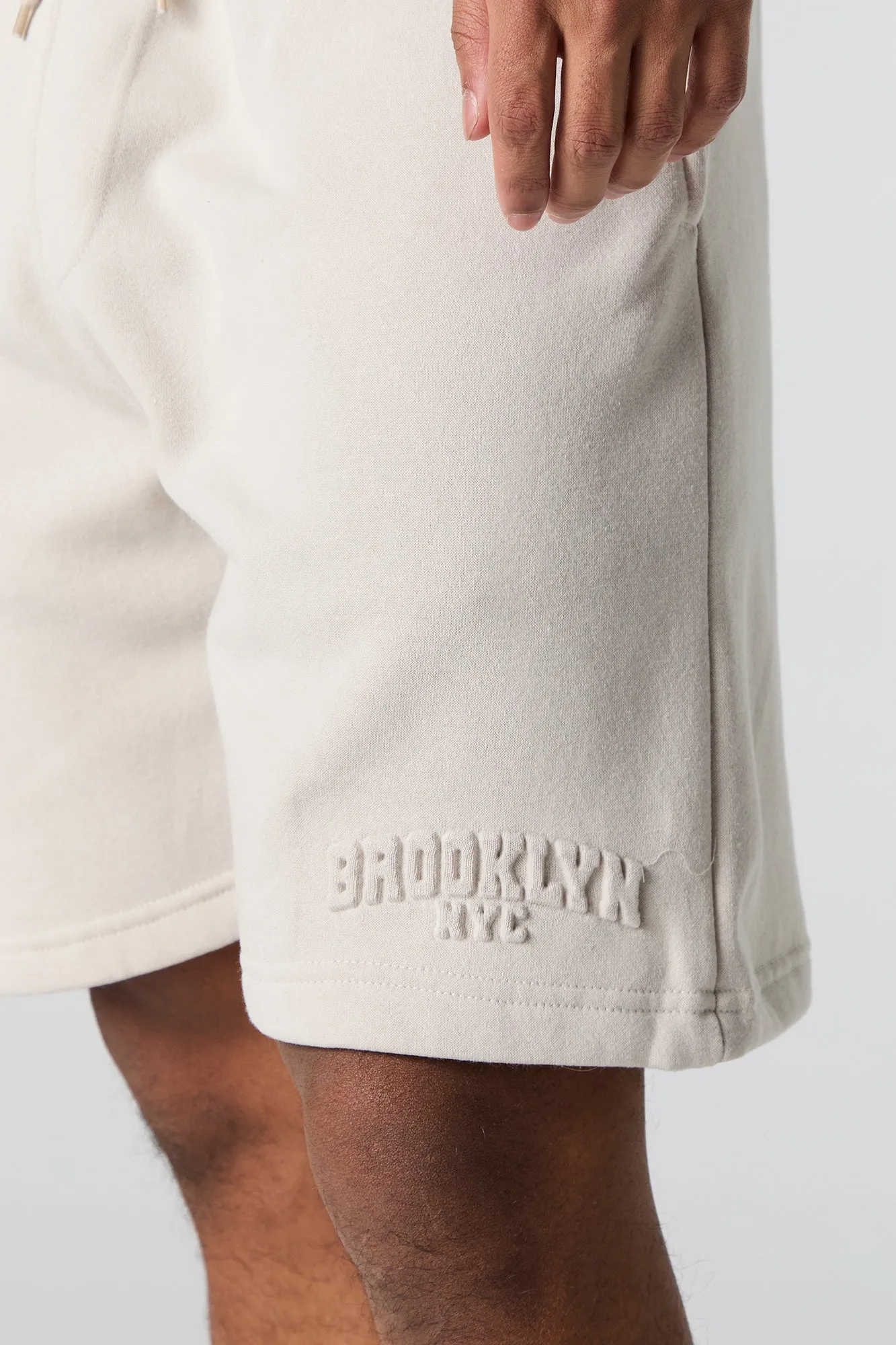 City Embossed Fleece Short