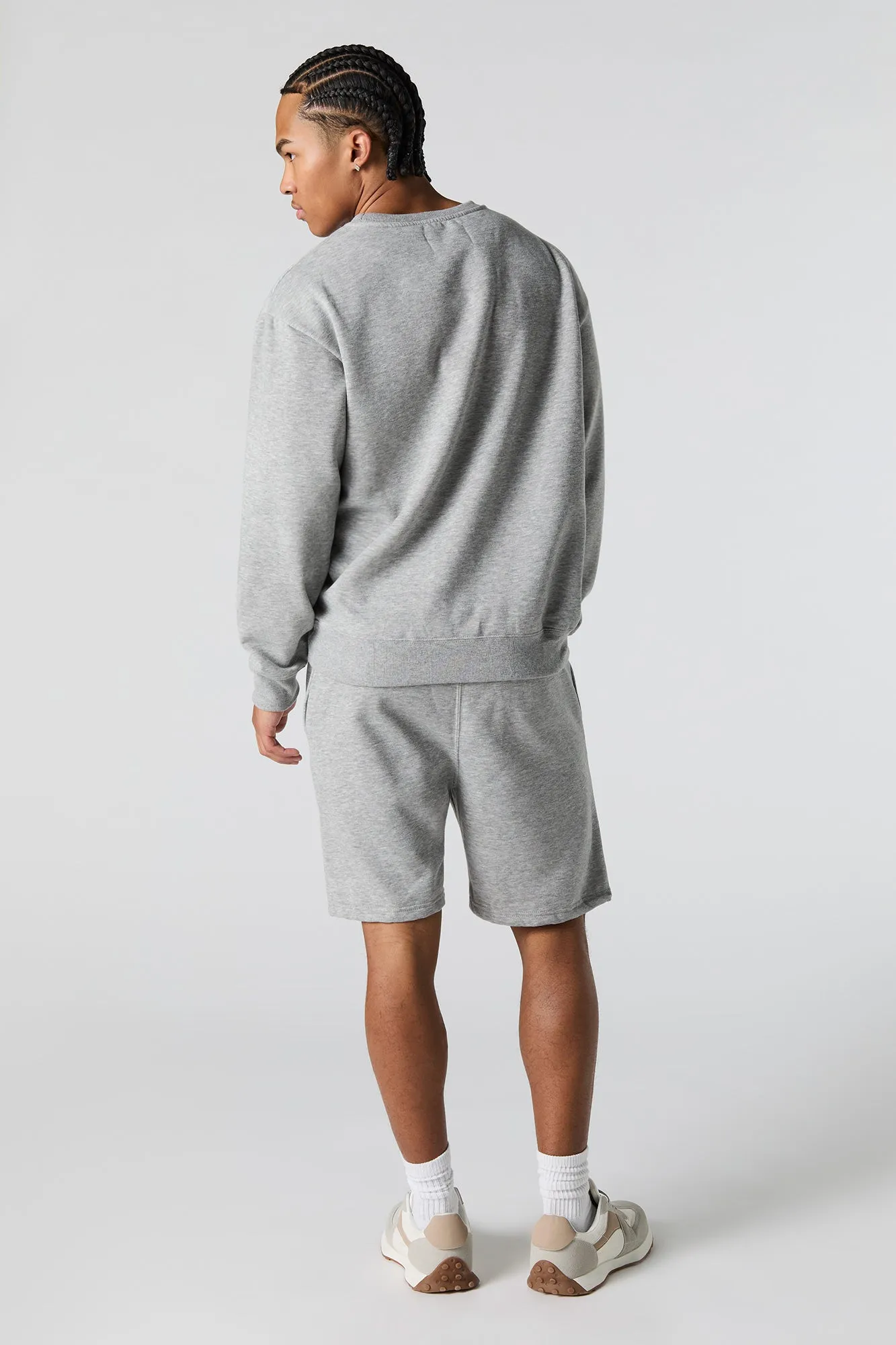 City Embossed Fleece Short