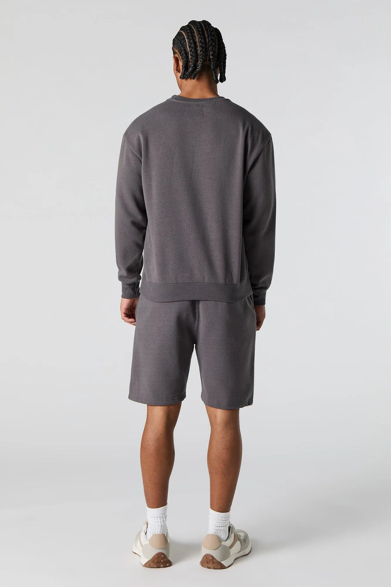 City Embossed Fleece Short
