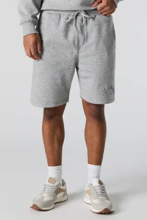City Embossed Fleece Short