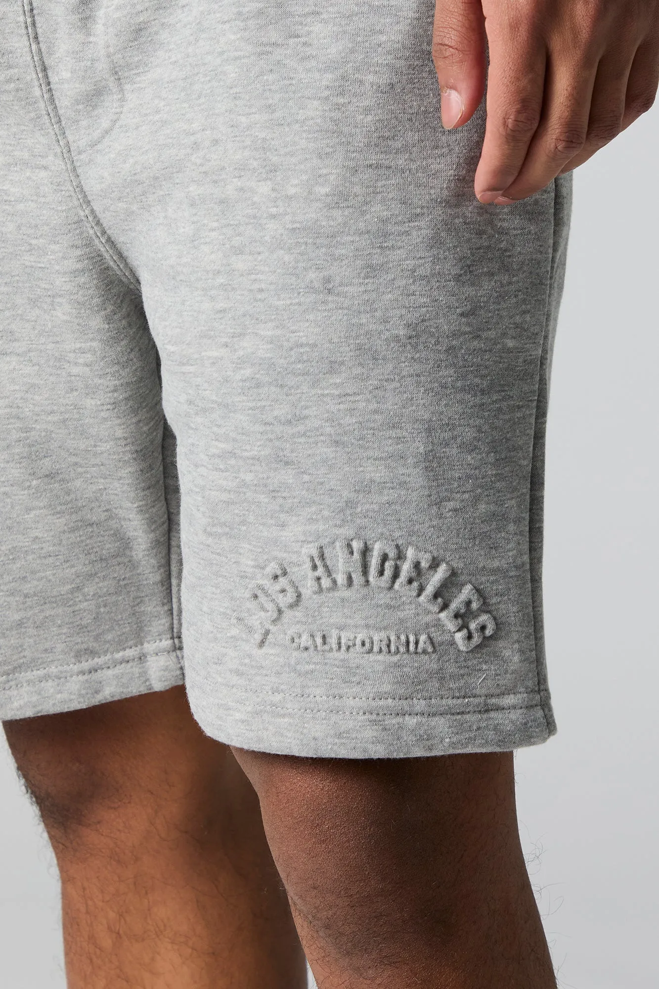 City Embossed Fleece Short