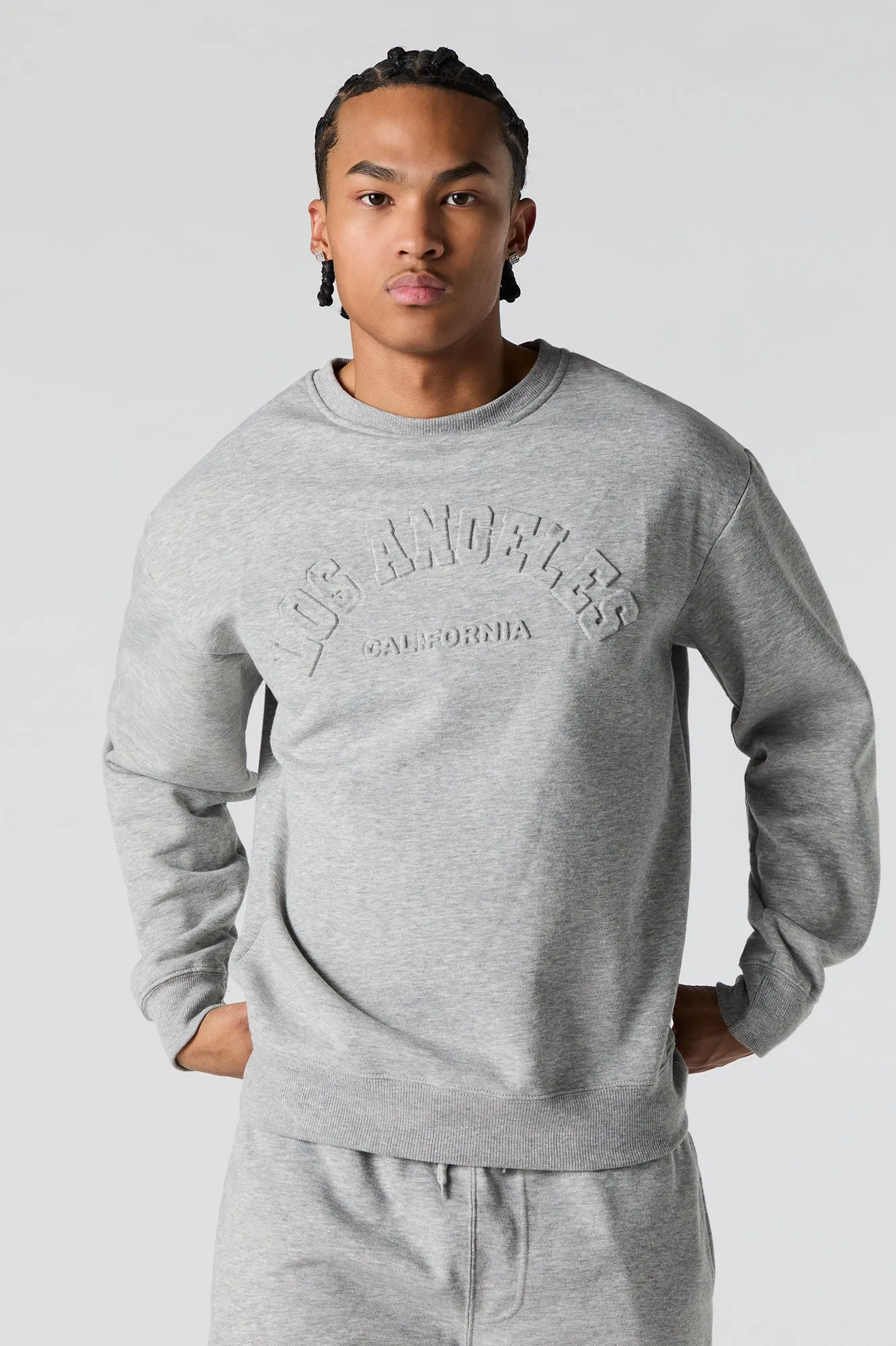 City Embossed Fleece Sweatshirt
