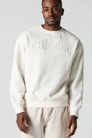 City Embossed Fleece Sweatshirt