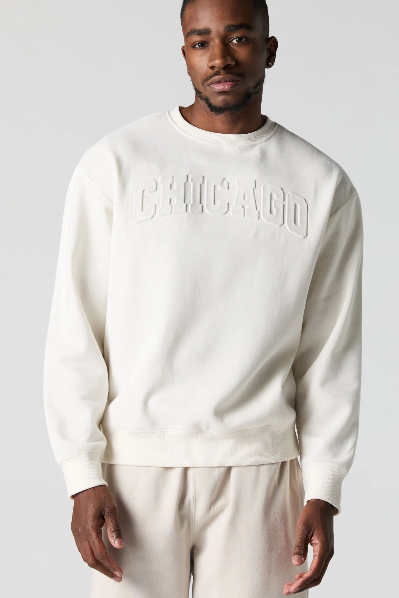 City Embossed Fleece Sweatshirt