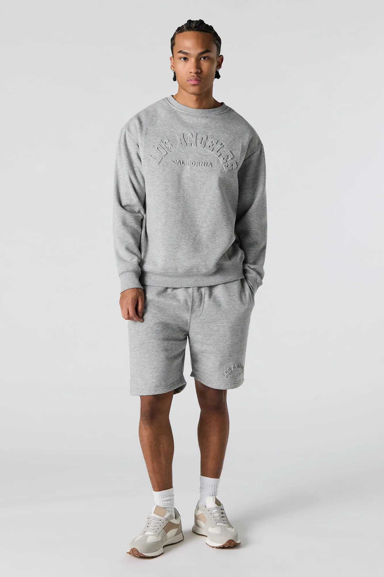 City Embossed Fleece Sweatshirt