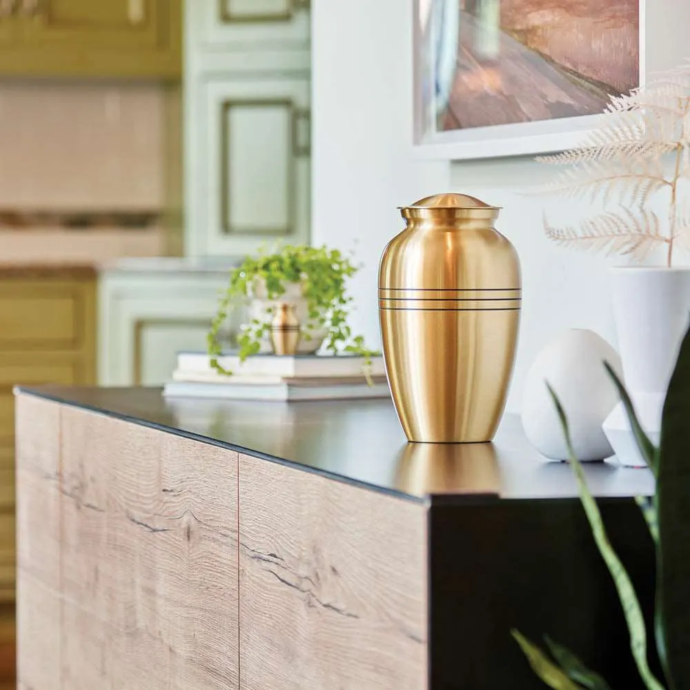 Classic Bronze Cremation Urn In Large