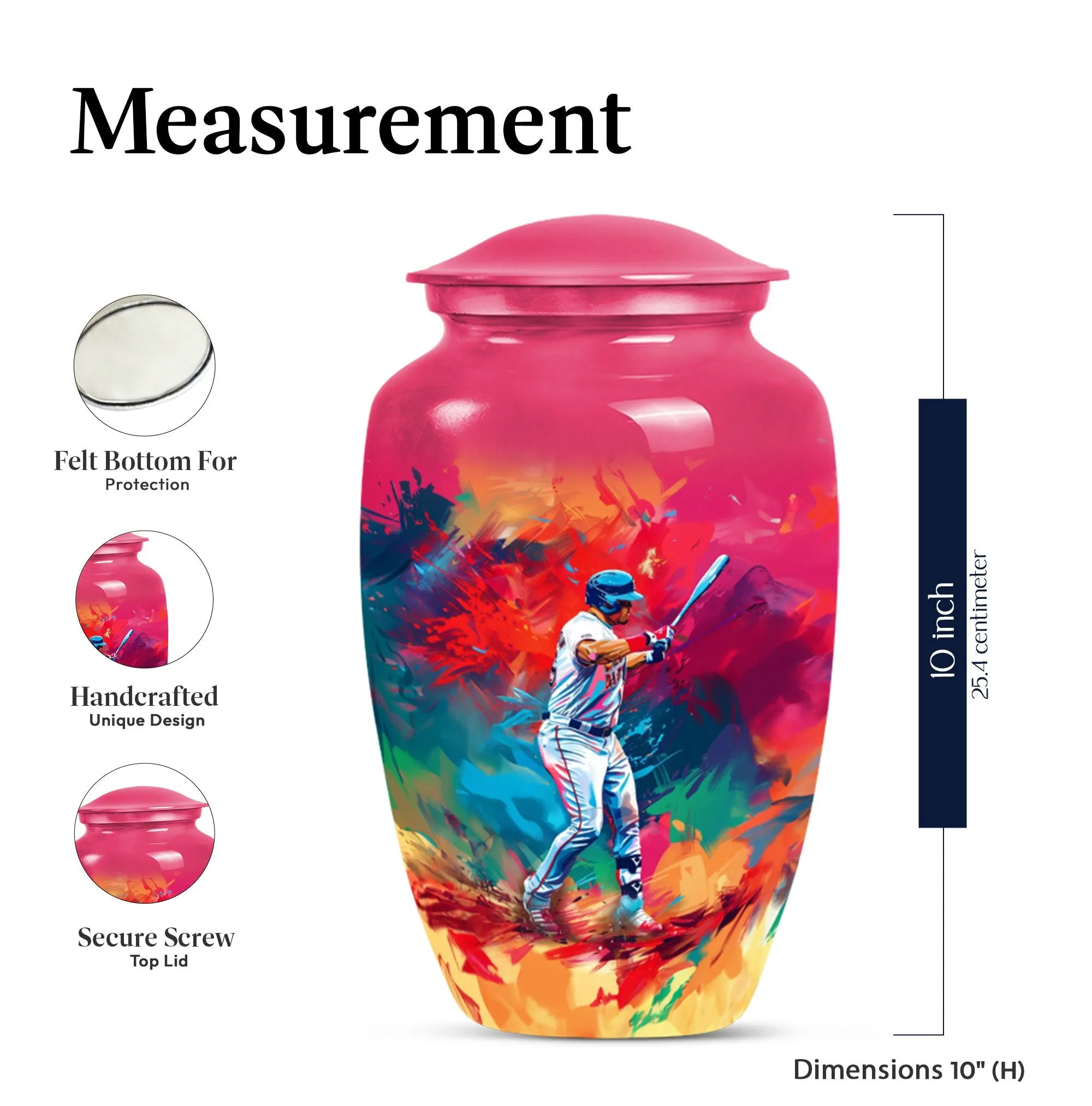 Classic Butterfly Baseball Urn: Cremation Accessory for Women