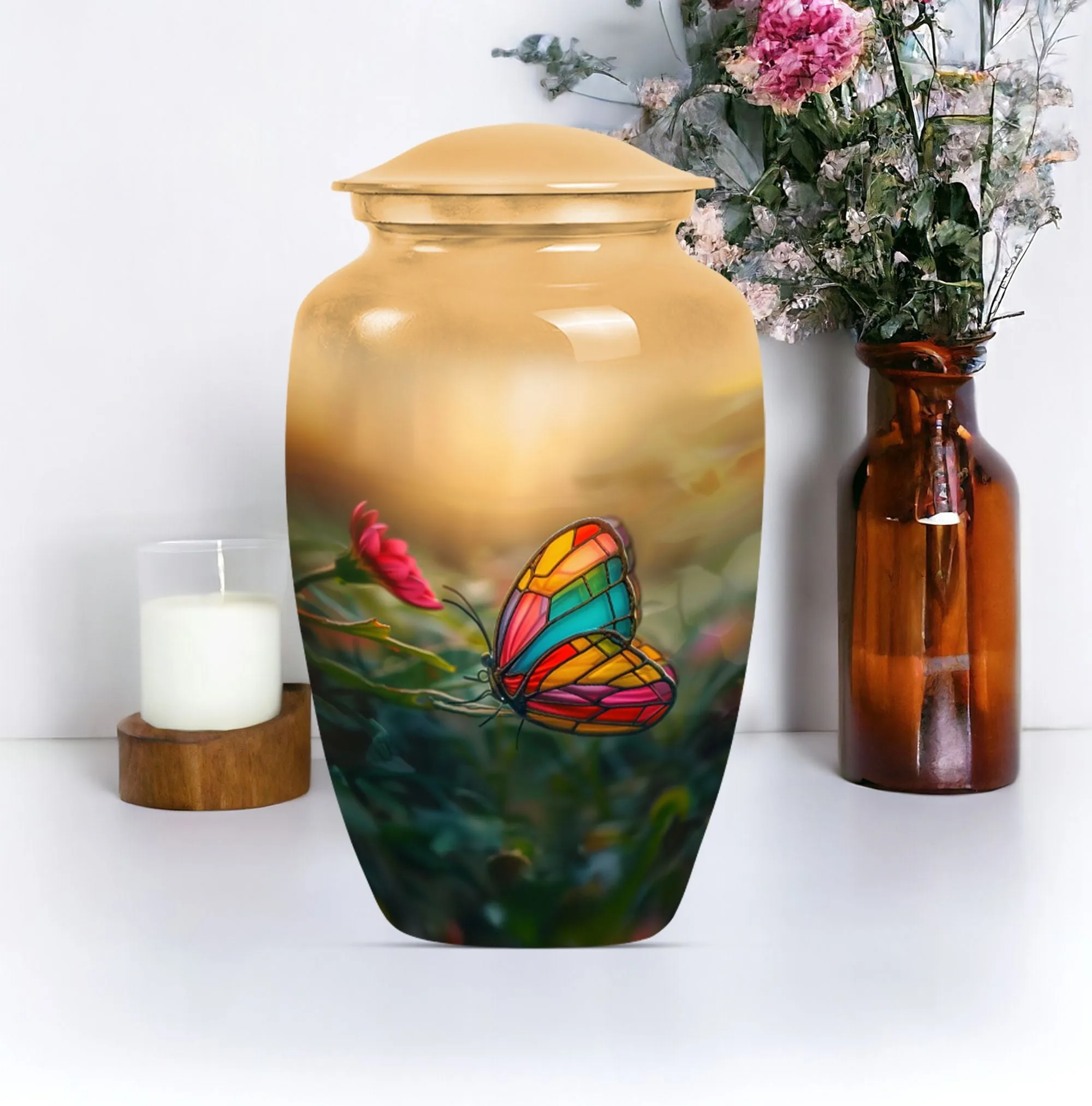 Classic Butterfly Rest- Cremation Burial Urn for Loved Ones