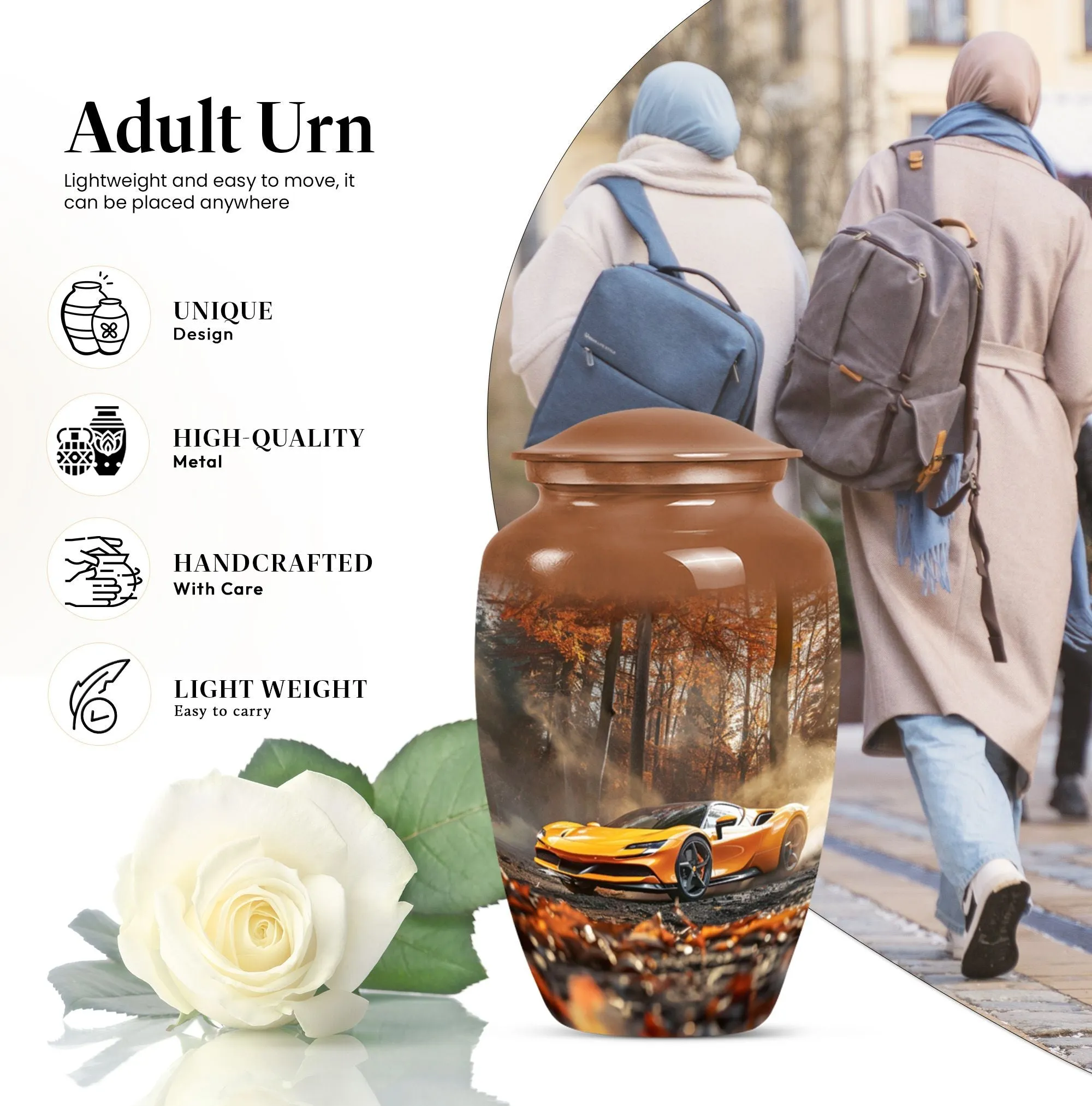 Classic Car Urn For Ashes  - Container For Cremated Human Ashes