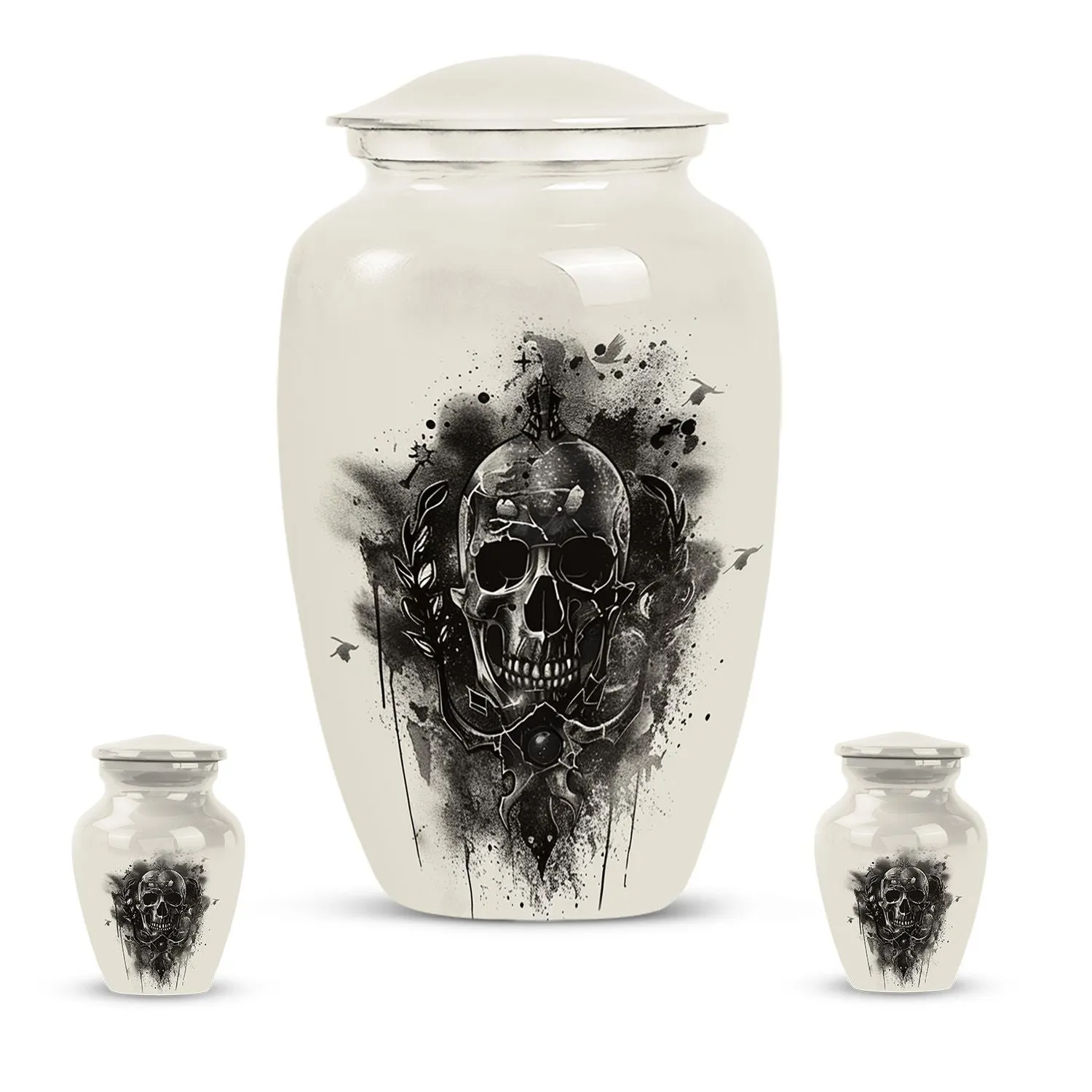 Classic Catholic Urn and Funeral Ash Cremation Vessel