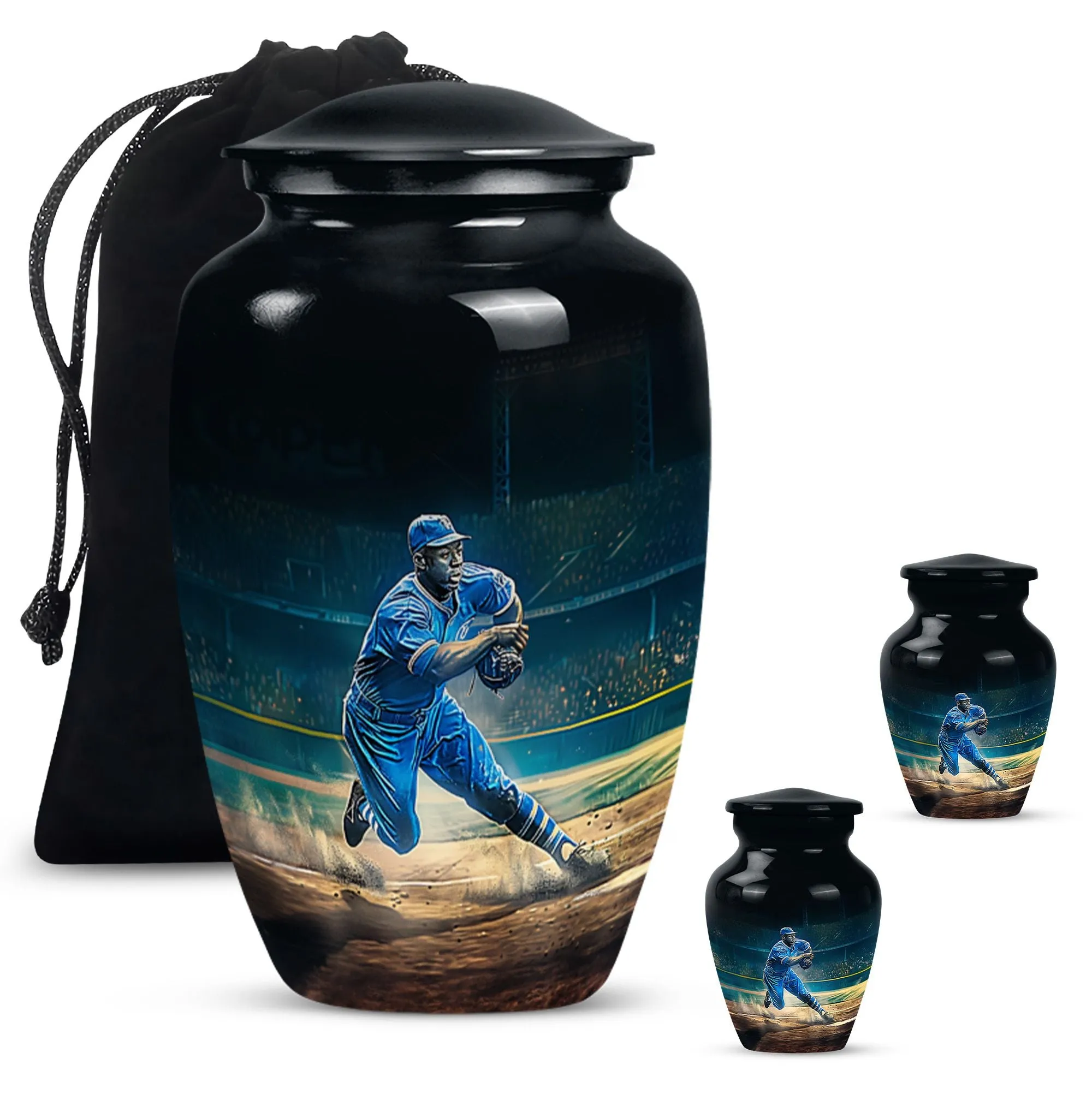 Classic Cremation The Baseball Themed Large Human Memorial