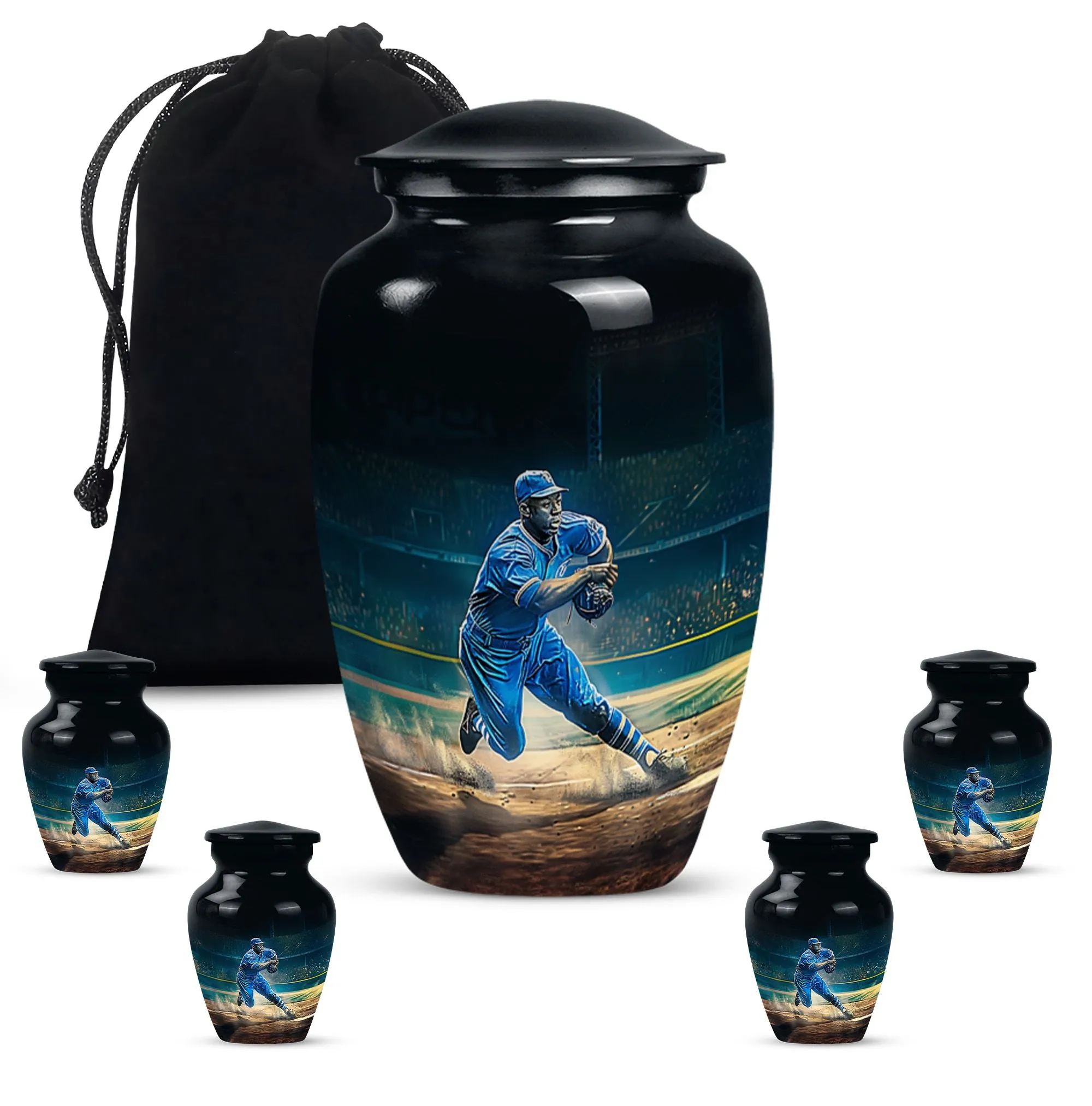 Classic Cremation The Baseball Themed Large Human Memorial