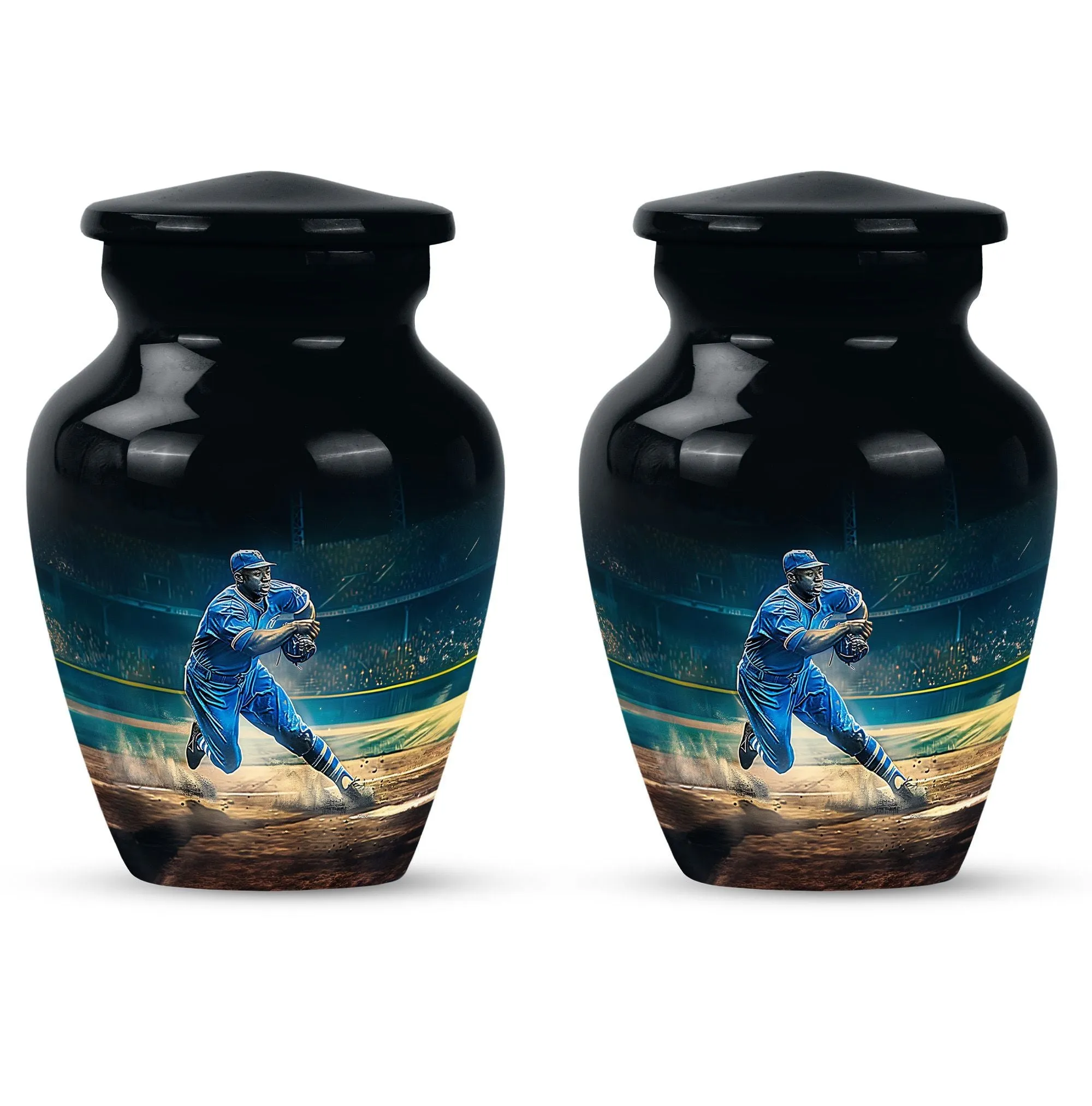 Classic Cremation The Baseball Themed Large Human Memorial