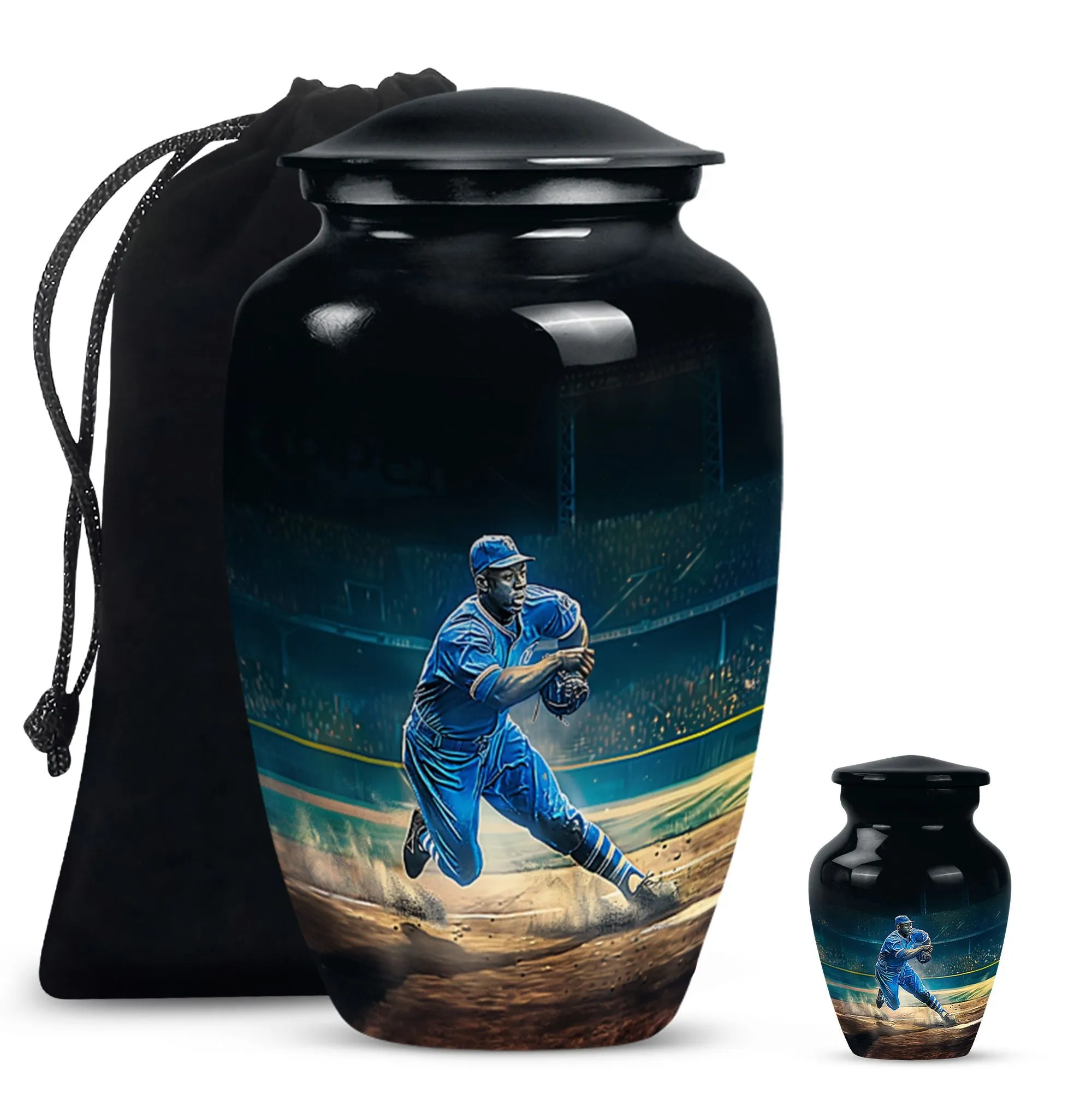 Classic Cremation The Baseball Themed Large Human Memorial