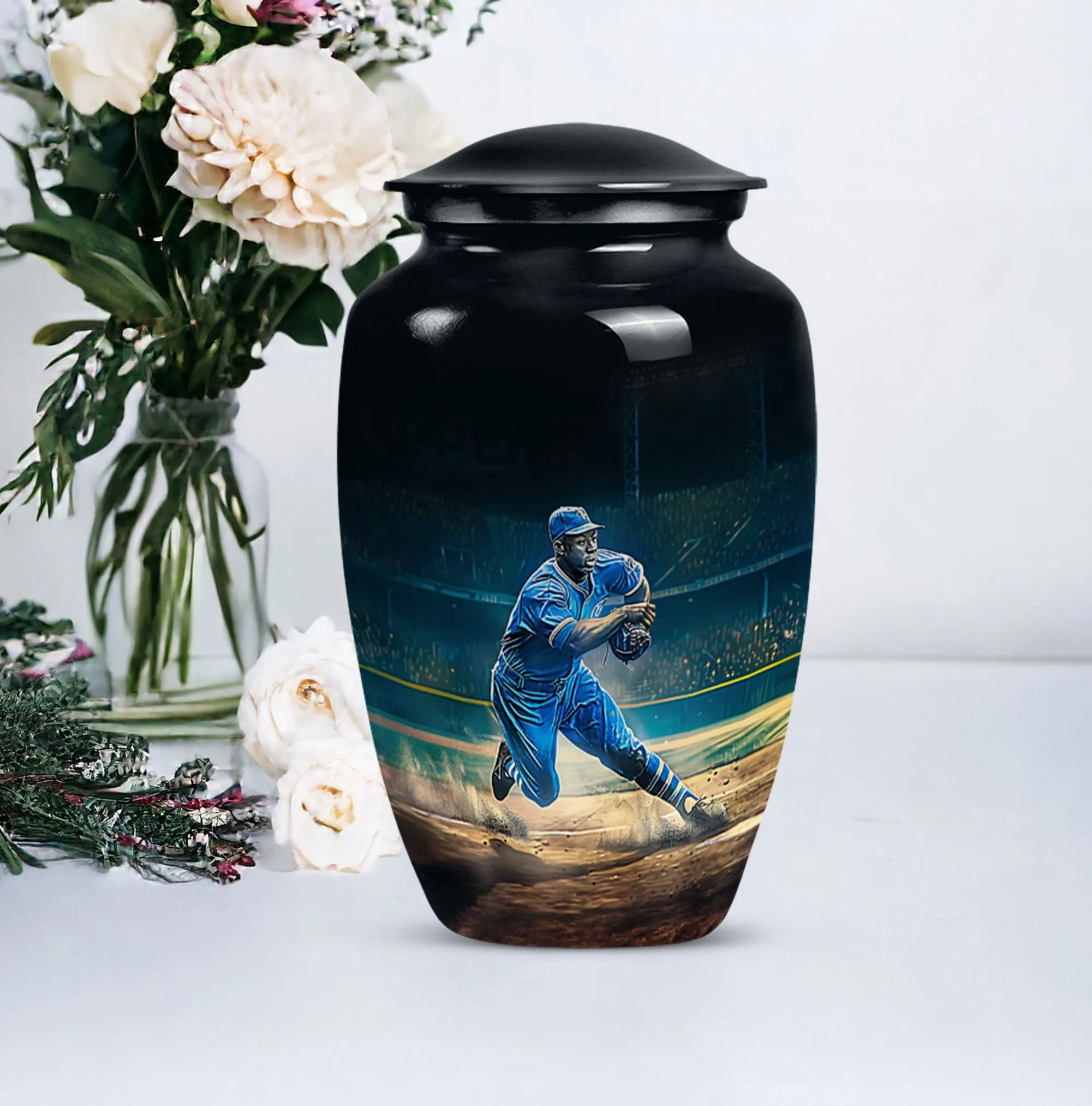 Classic Cremation The Baseball Themed Large Human Memorial