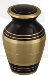 Classic Gold and Black Cremation Urn