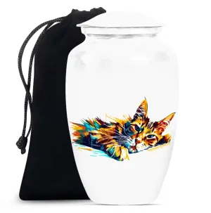 Classic Remembrance Cat Urn, Cremation Funeral Urn