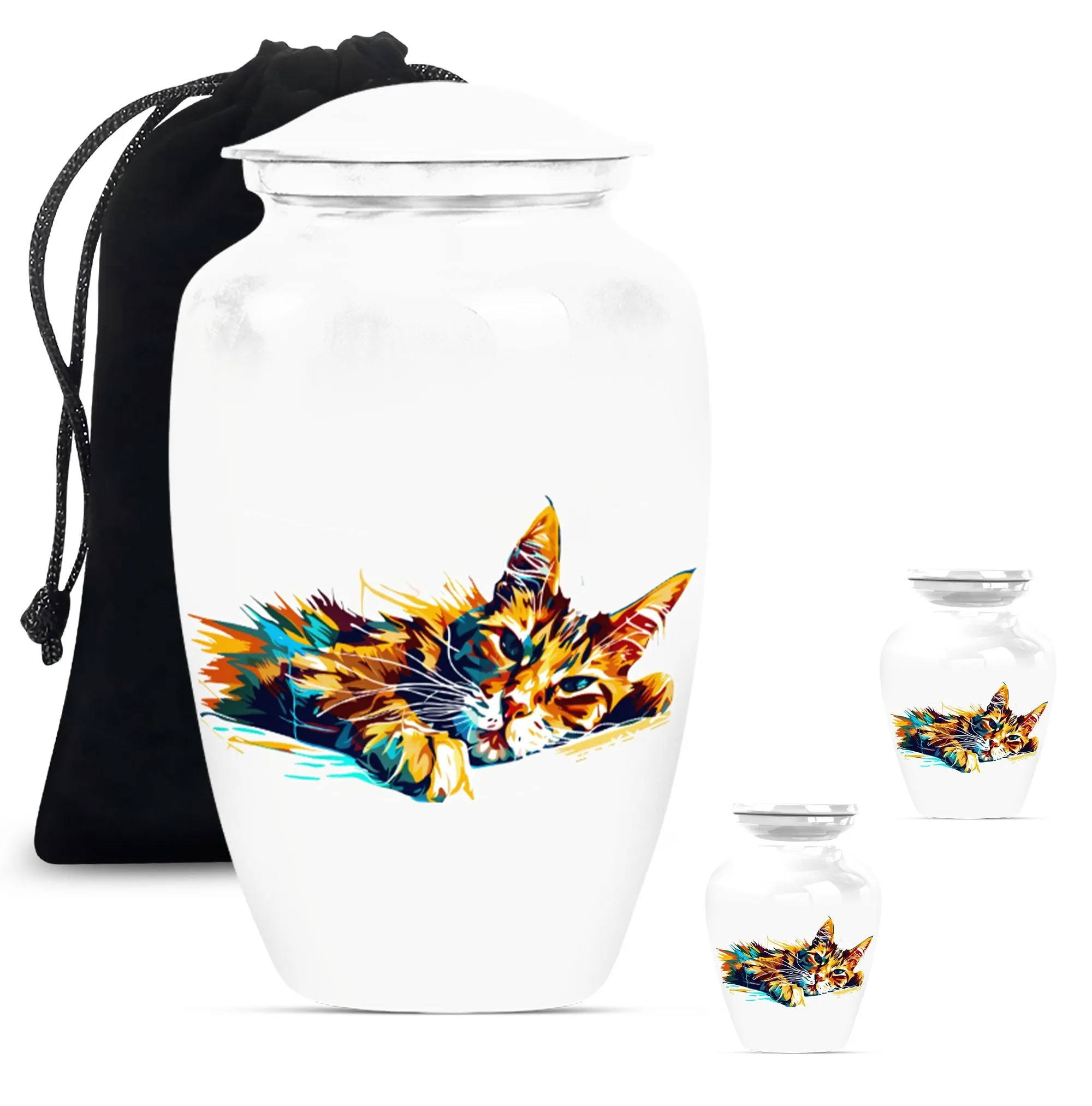Classic Remembrance Cat Urn, Cremation Funeral Urn