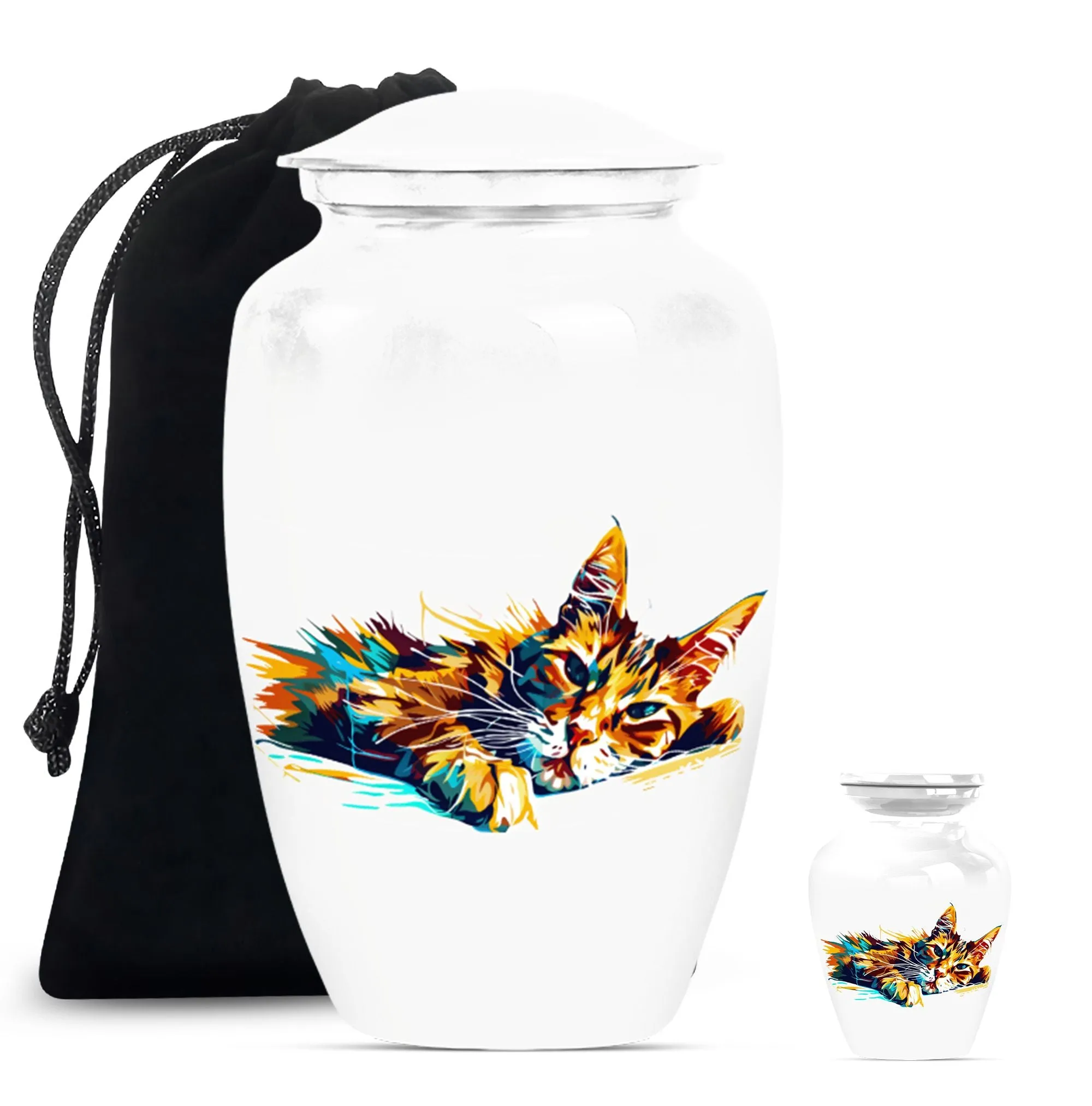 Classic Remembrance Cat Urn, Cremation Funeral Urn