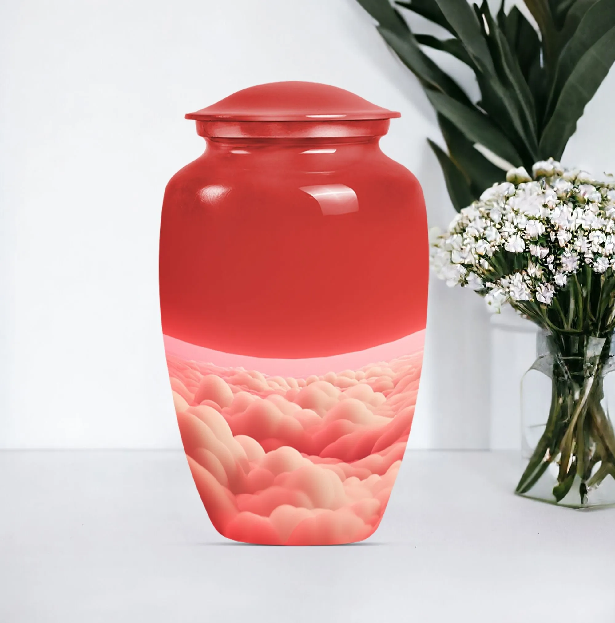 Clouds Eternal Remembrance - Cremation Large Urn For Ashes