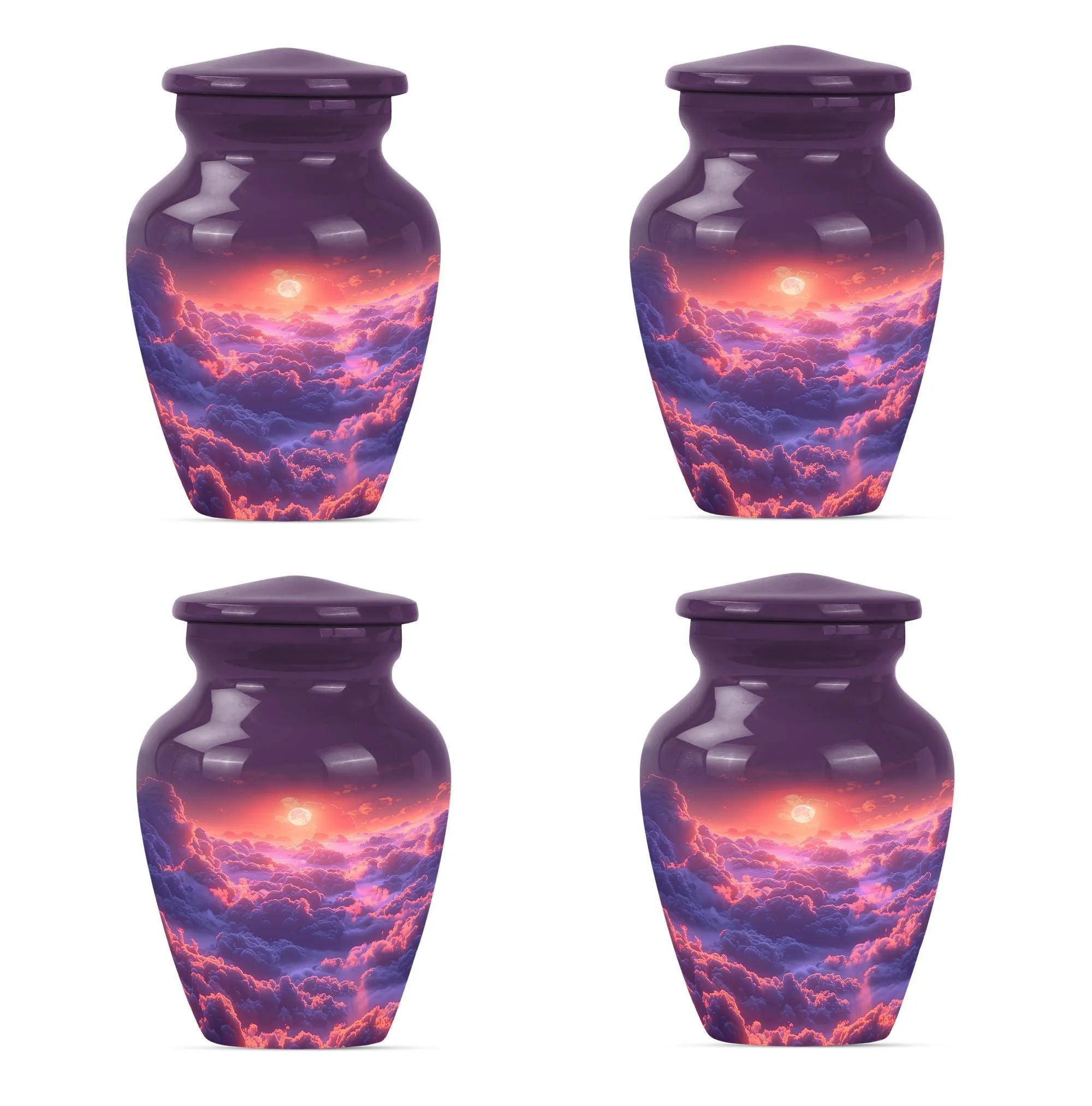 Clouds Urn: Cherished Memories, Medium-Sized Funeral Urn