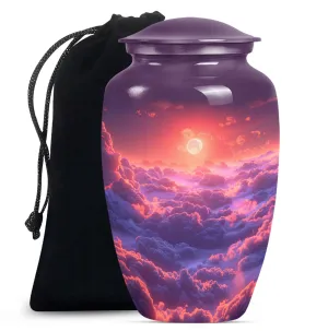 Clouds Urn: Cherished Memories, Medium-Sized Funeral Urn